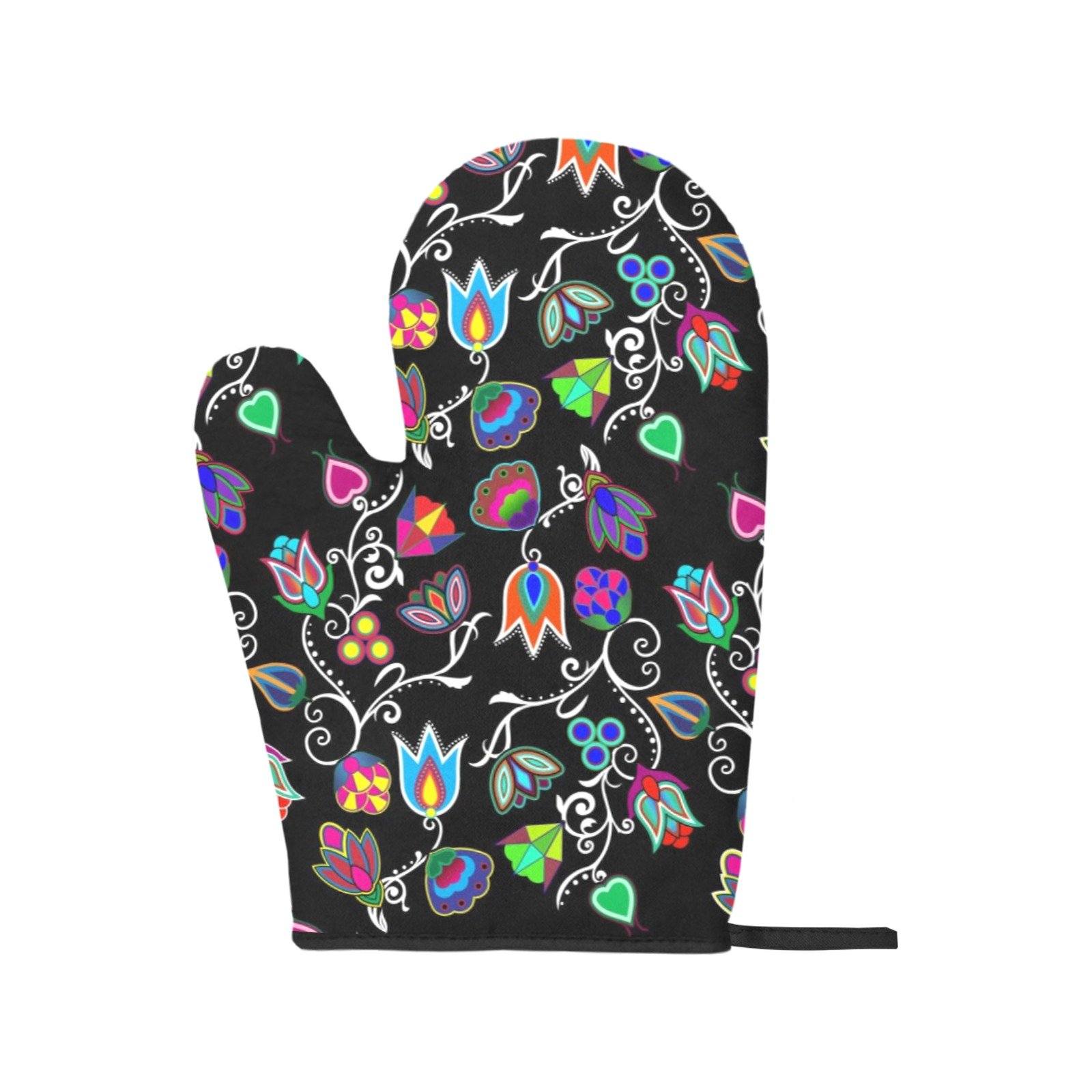 Indigenous Paisley Black Oven Mitt & Pot Holder Oven Mitt & Pot Holder e-joyer