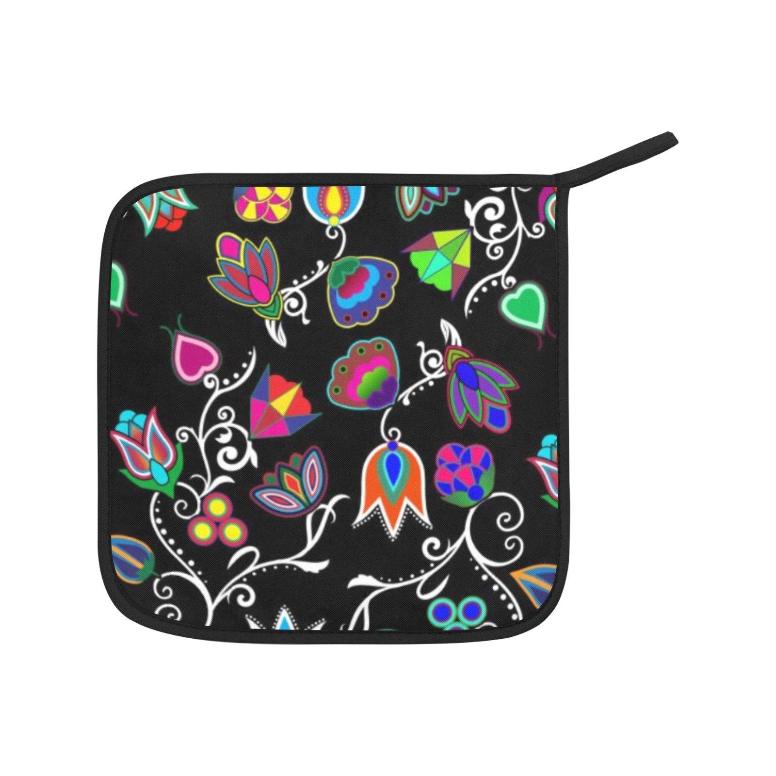 Indigenous Paisley Black Oven Mitt & Pot Holder Oven Mitt & Pot Holder e-joyer
