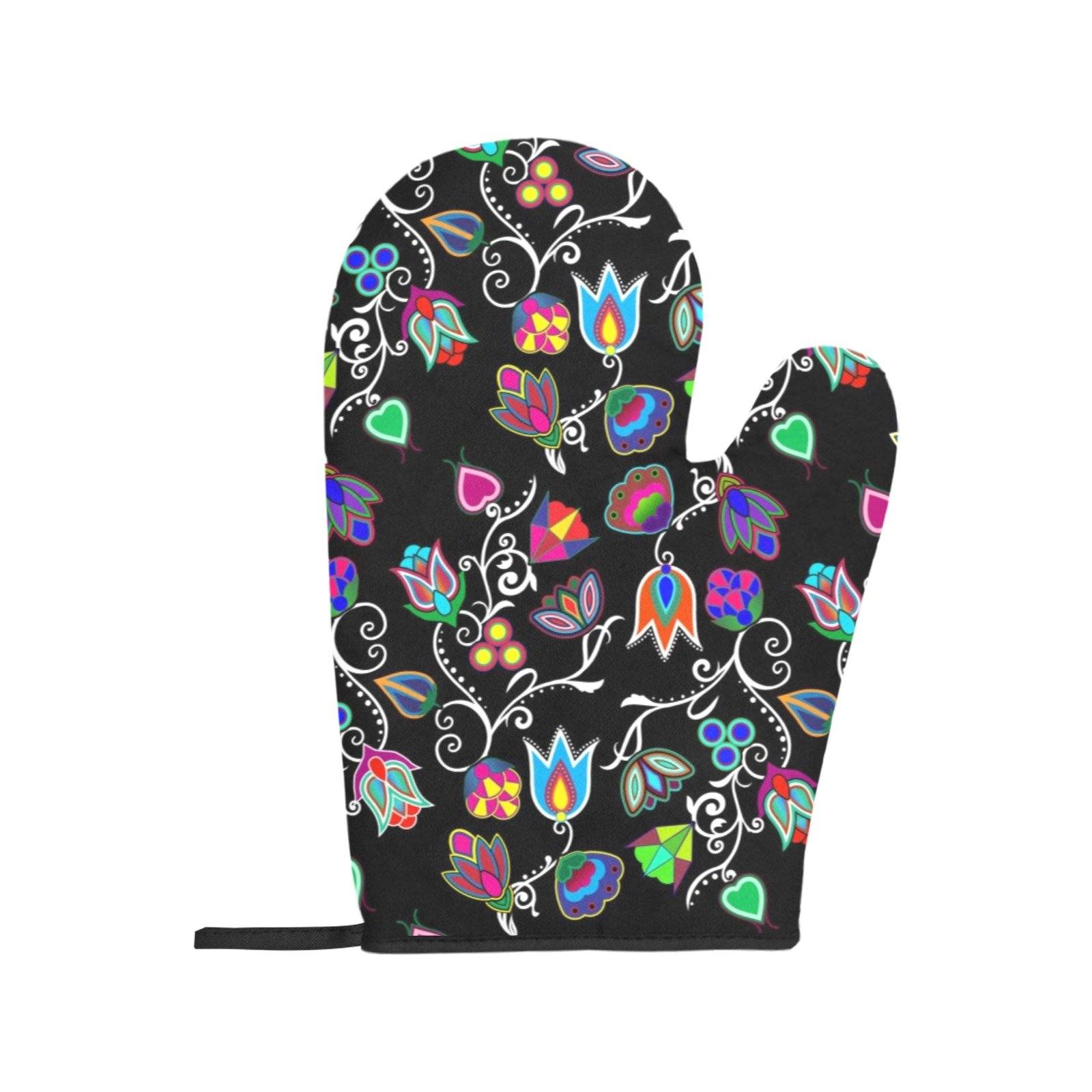 Indigenous Paisley Black Oven Mitt & Pot Holder Oven Mitt & Pot Holder e-joyer