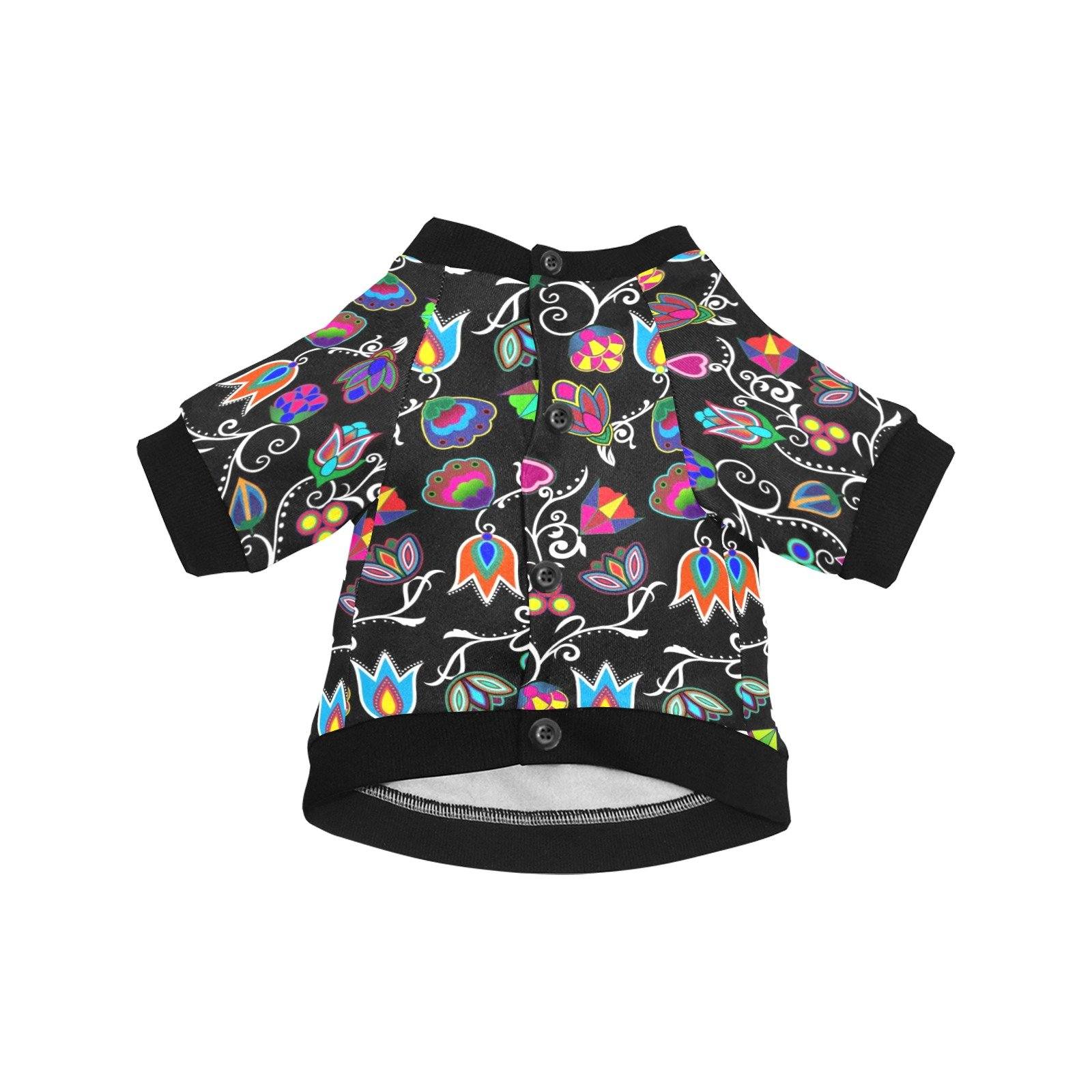 Indigenous Paisley Black Pet Dog Round Neck Shirt Pet Dog Round Neck Shirt e-joyer