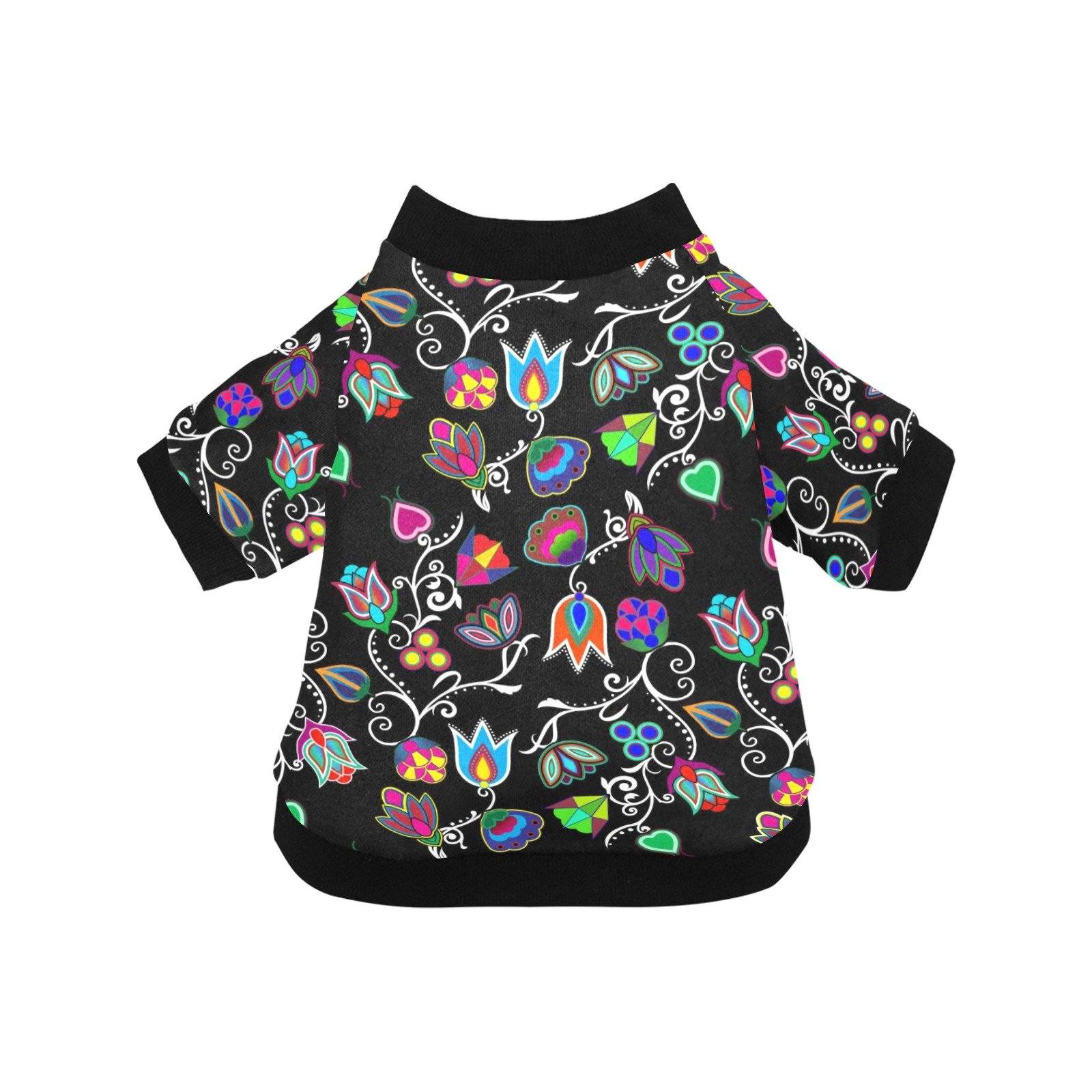 Indigenous Paisley Black Pet Dog Round Neck Shirt Pet Dog Round Neck Shirt e-joyer
