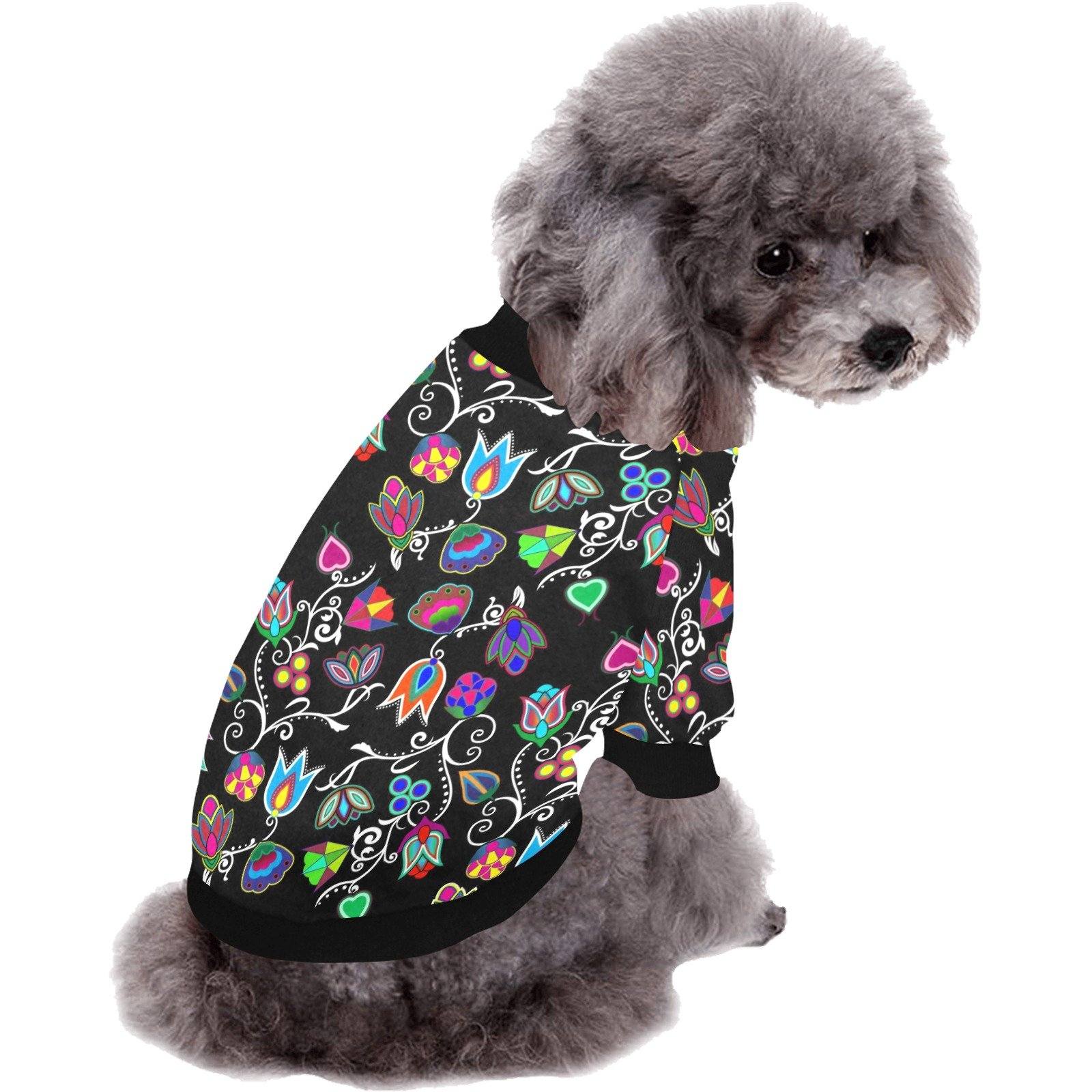 Indigenous Paisley Black Pet Dog Round Neck Shirt Pet Dog Round Neck Shirt e-joyer