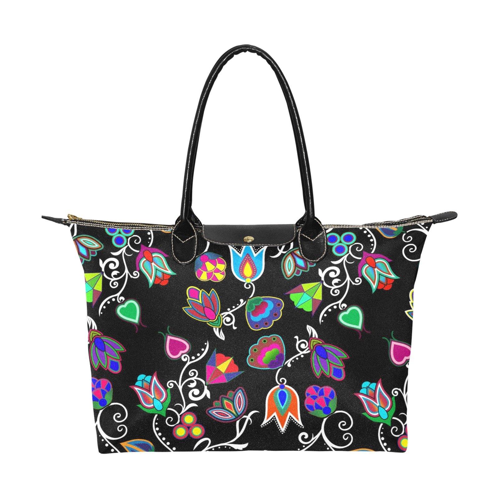 Indigenous Paisley Black Single-Shoulder Lady Handbag (Model 1714) bag e-joyer 