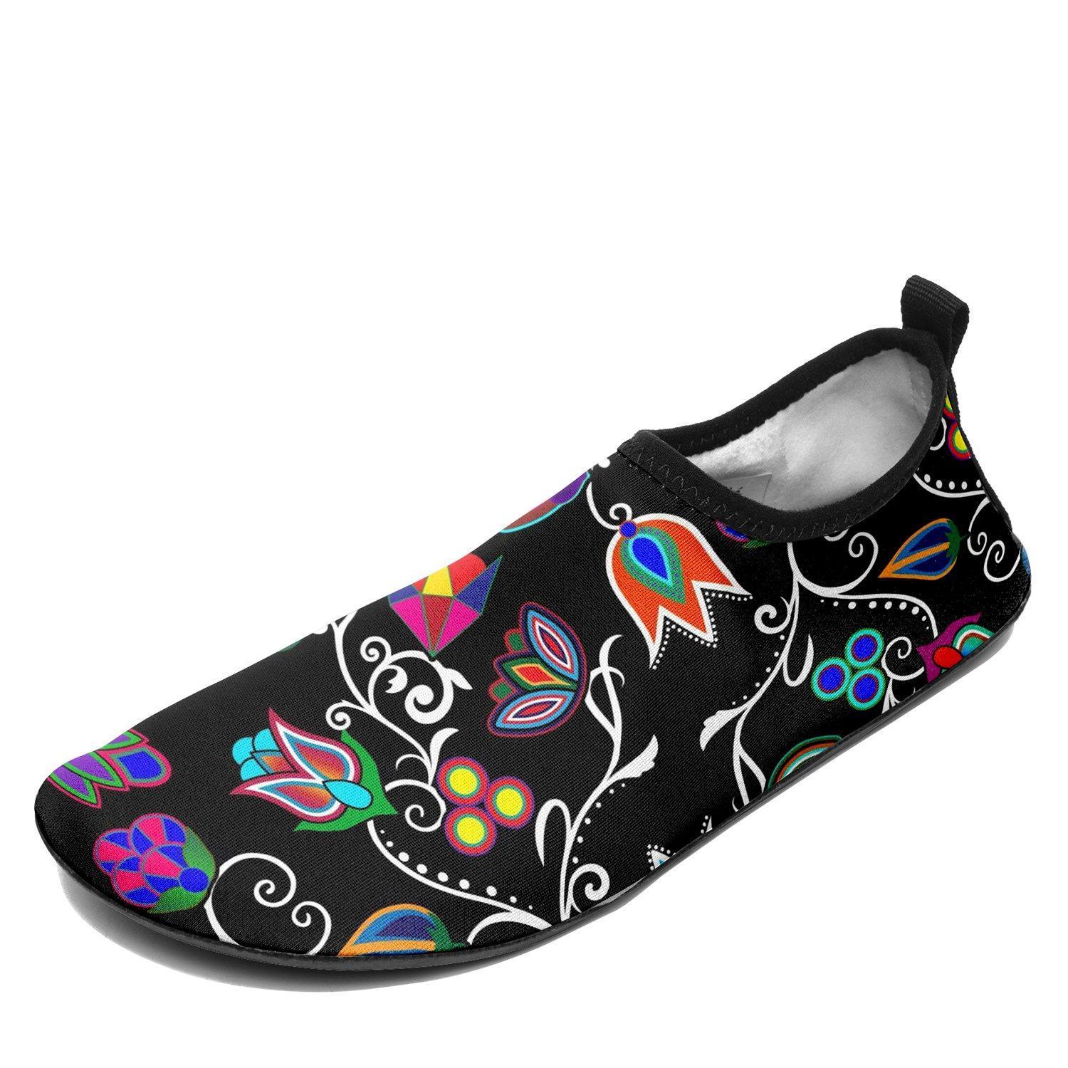 Indigenous Paisley Black Sockamoccs Kid's Slip On Shoes 49 Dzine