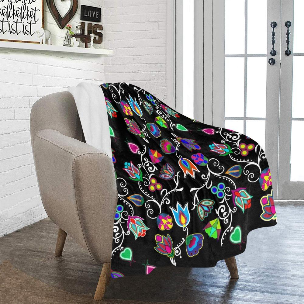 Indigenous Paisley Black Ultra-Soft Micro Fleece Blanket 40"x50" Ultra-Soft Blanket 40''x50'' e-joyer 