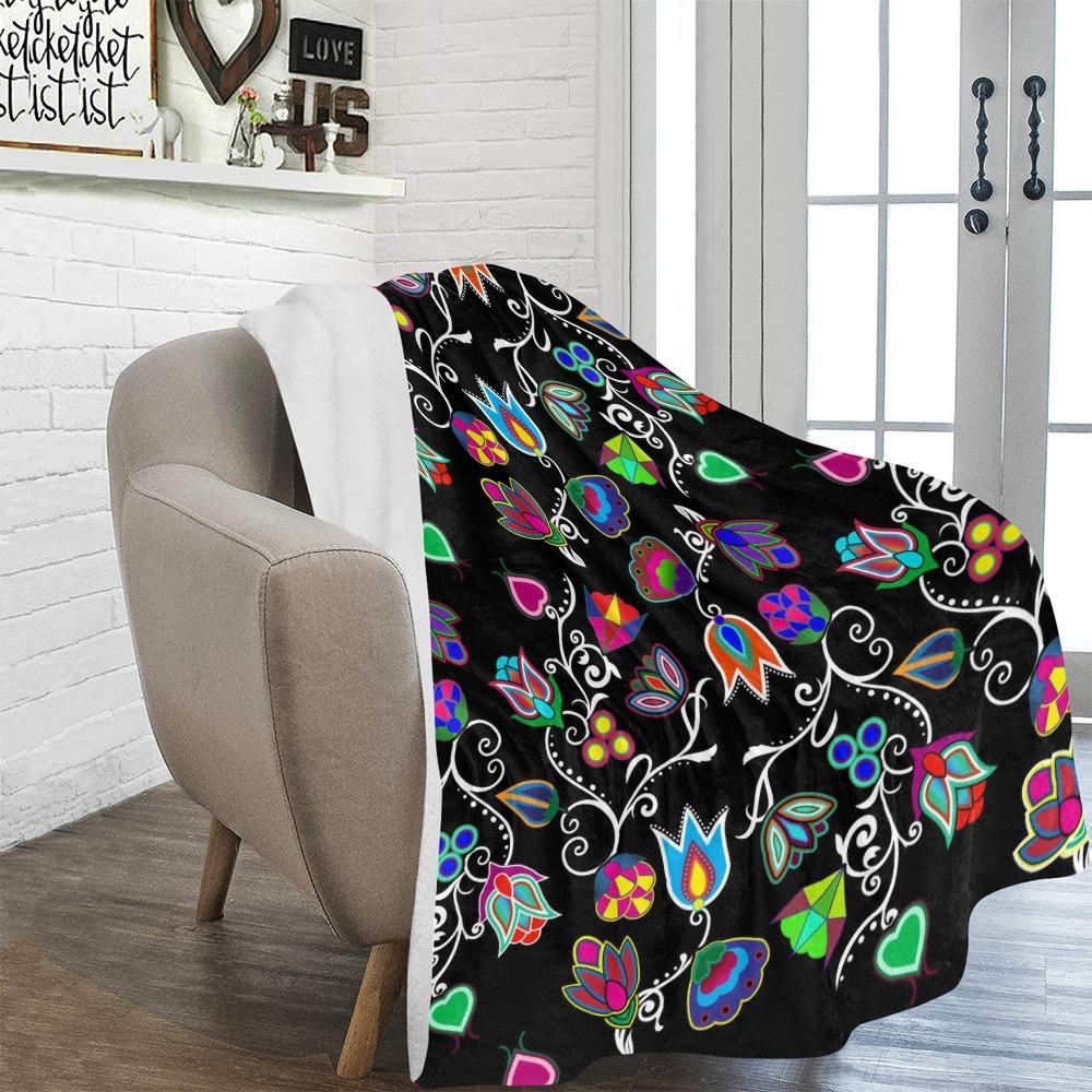 Indigenous Paisley Black Ultra-Soft Micro Fleece Blanket 60"x80" Ultra-Soft Blanket 60''x80'' e-joyer 