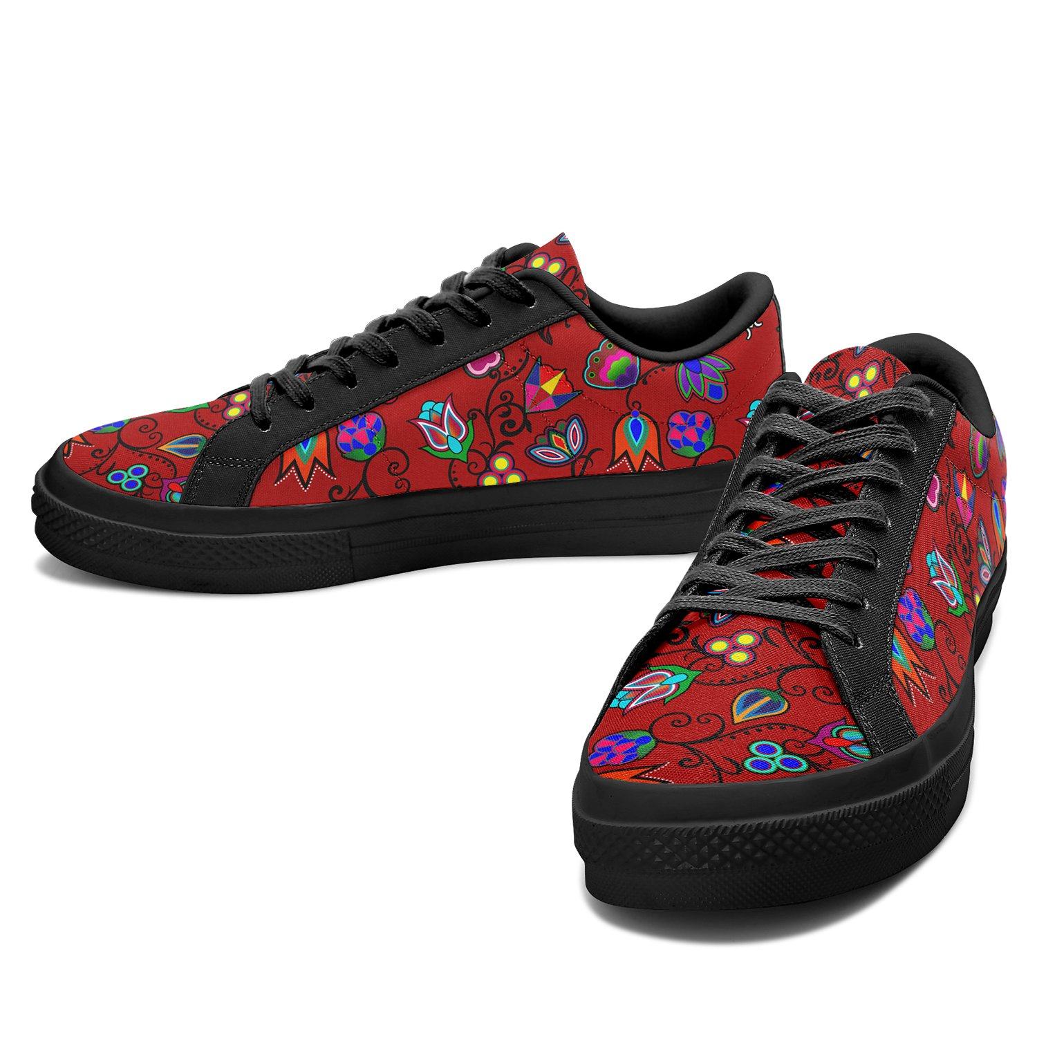 Indigenous Paisley Dahlia Aapisi Low Top Canvas Shoes Black Sole 49 Dzine