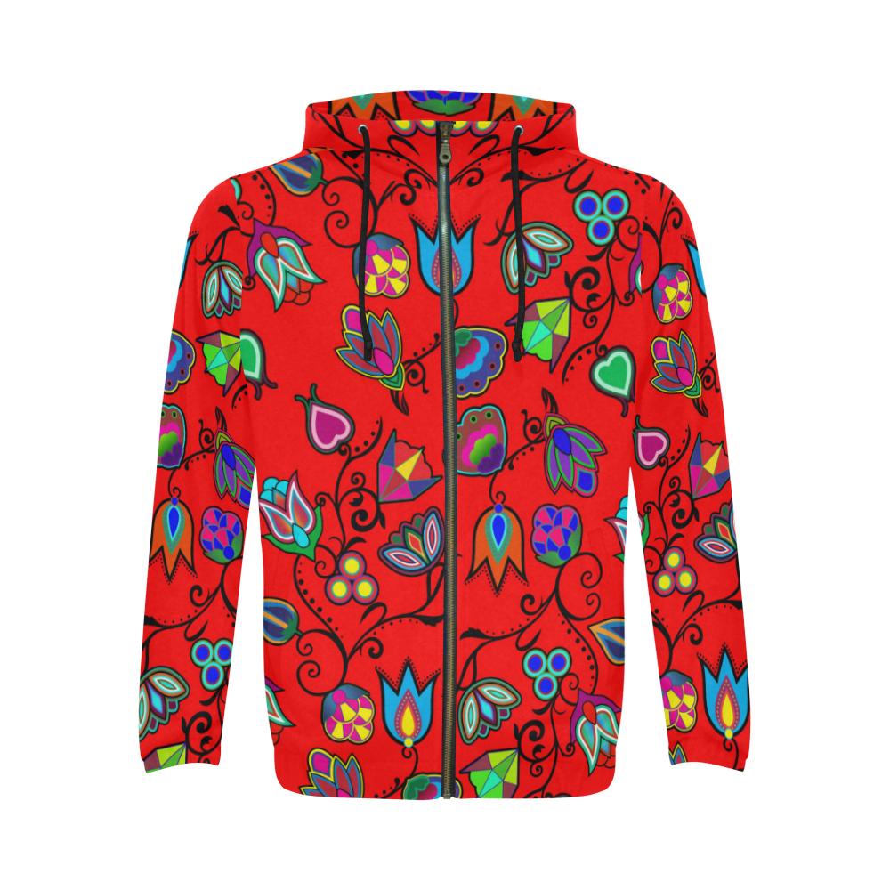 Indigenous Paisley - Dahlia All Over Print Full Zip Hoodie for Men (Model H14) All Over Print Full Zip Hoodie for Men (H14) e-joyer