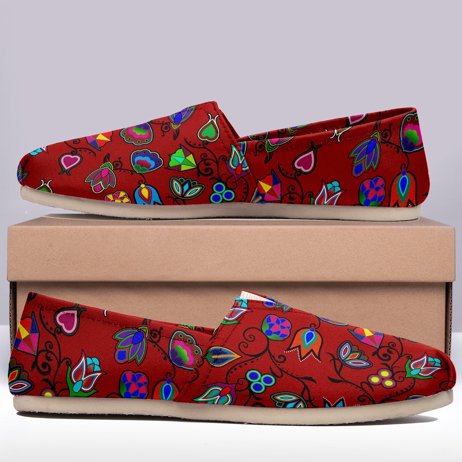 Indigenous Paisley Dahlia Casual Unisex Slip On Shoe Herman