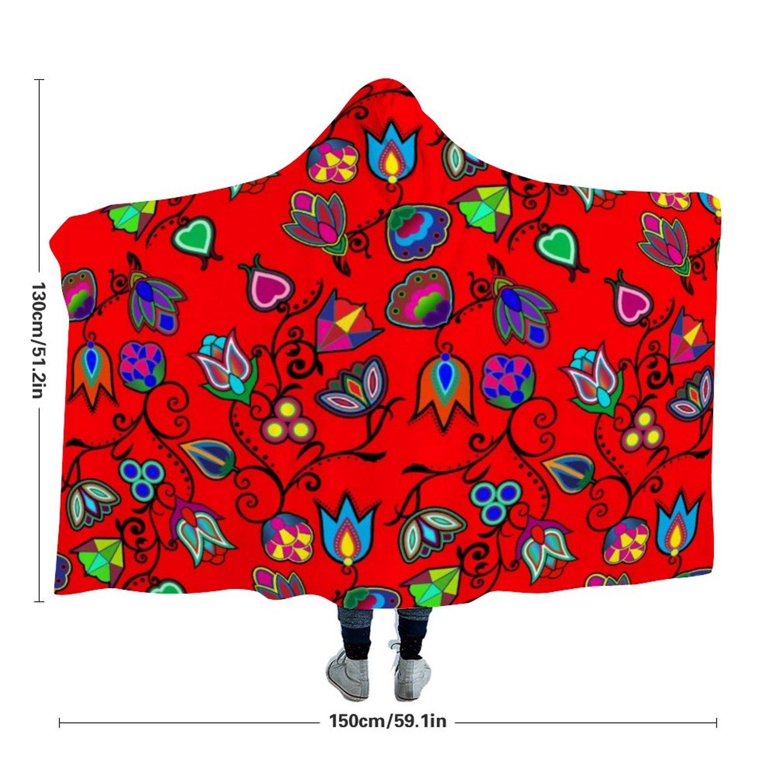 Indigenous Paisley Dahlia Hooded Blanket 49 Dzine