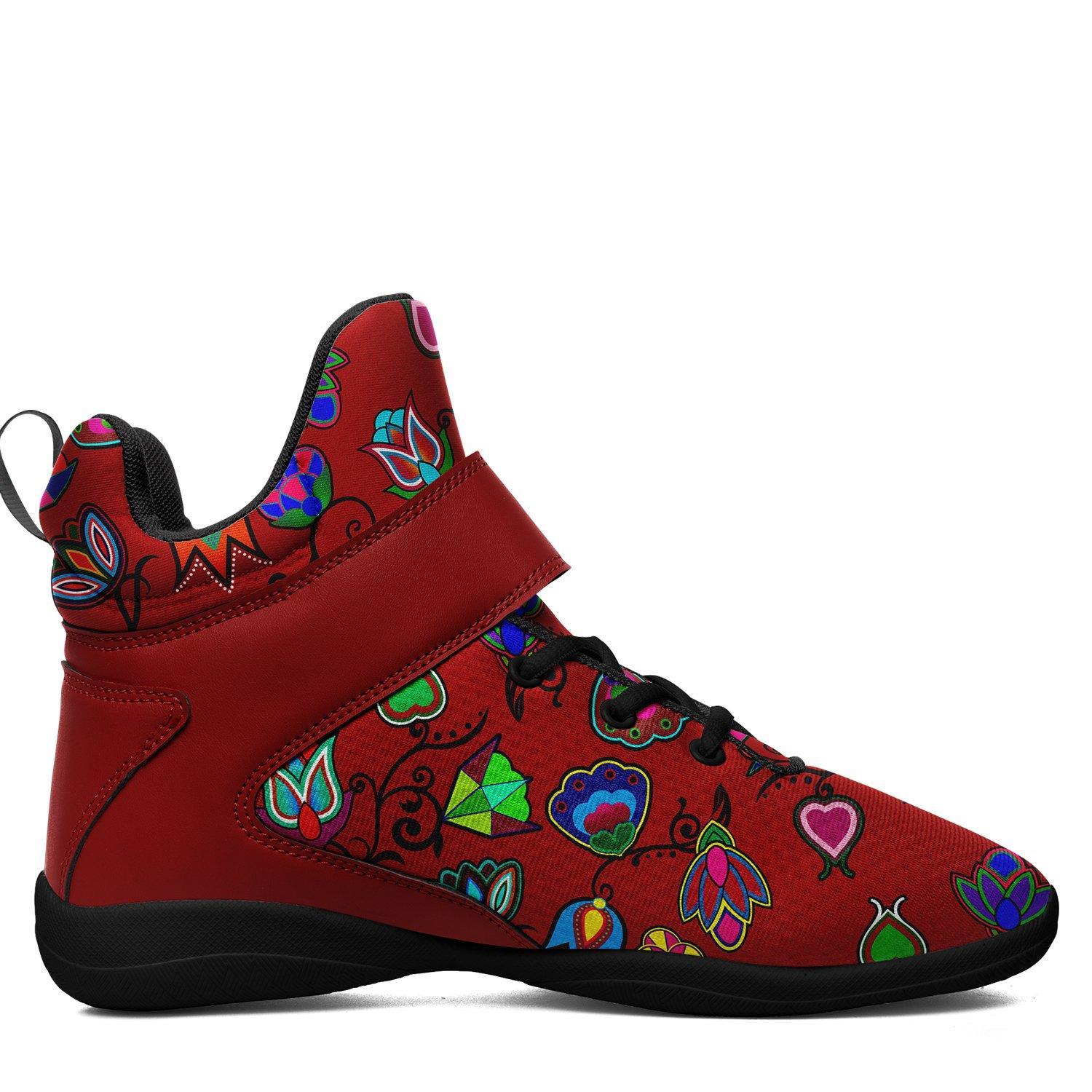 Indigenous Paisley Dahlia Ipottaa Basketball / Sport High Top Shoes - Black Sole 49 Dzine