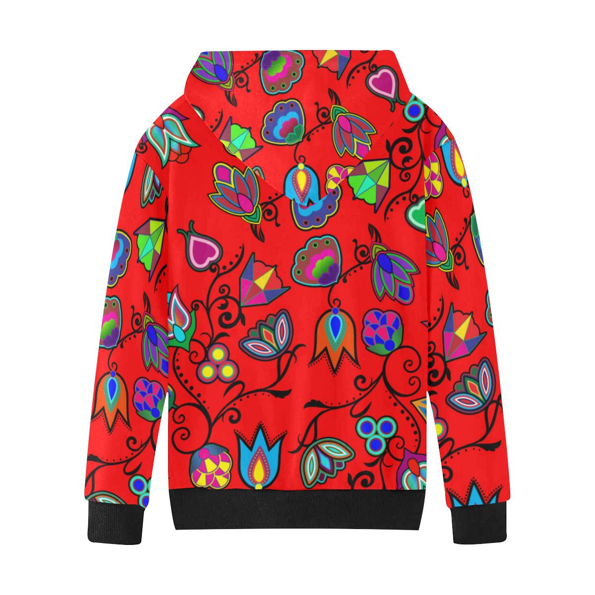 Indigenous Paisley Dahlia Kids' All Over Print Hoodie (Model H38) Kids' AOP Hoodie (H38) e-joyer