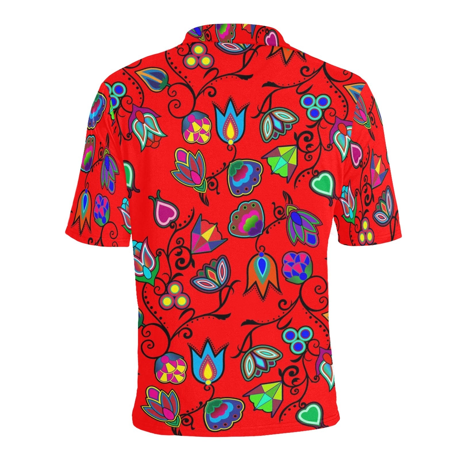 Indigenous Paisley Dahlia Men's All Over Print Polo Shirt (Model T55) Men's Polo Shirt (Model T55) e-joyer