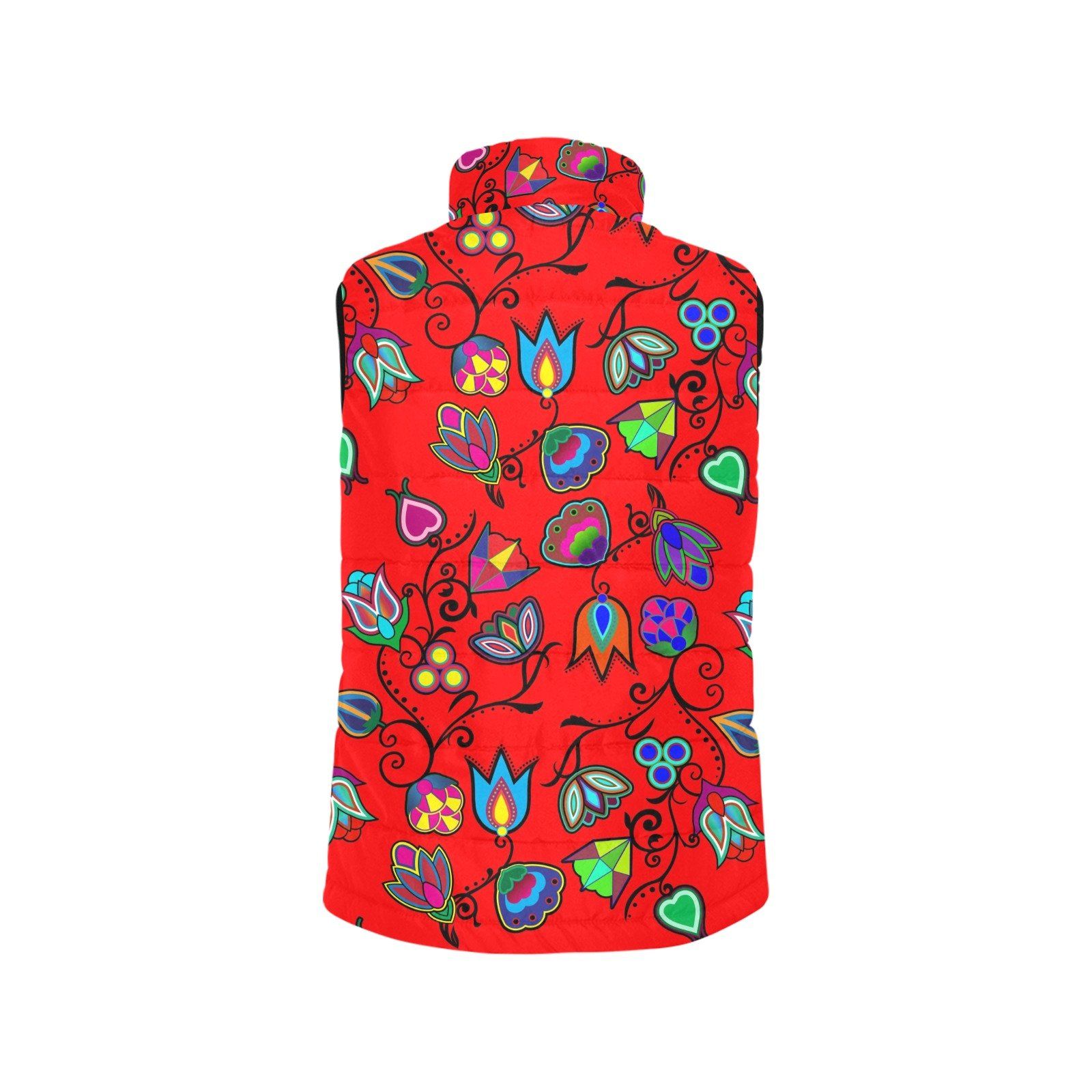 Indigenous Paisley Dahlia Men's Padded Vest Jacket (Model H44) Men's Padded Vest Jacket (H44) e-joyer