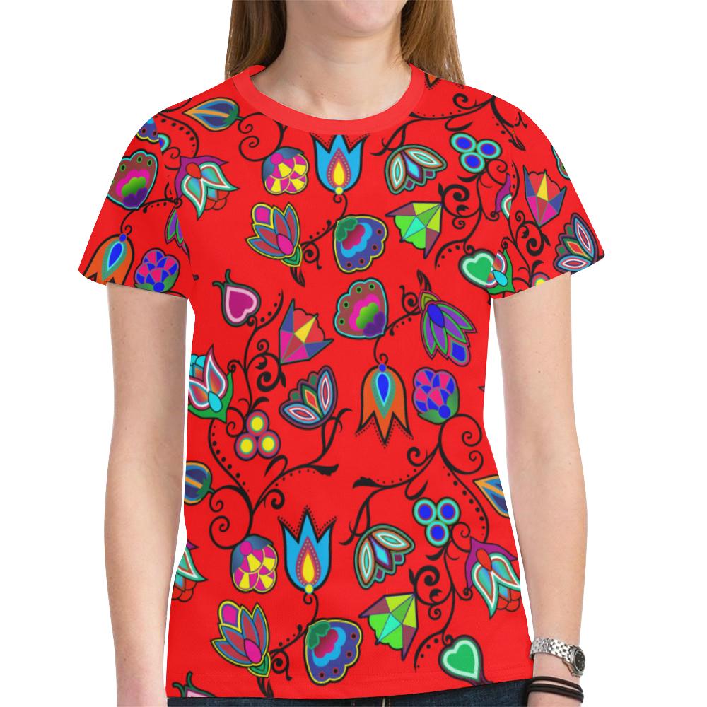 Indigenous Paisley - Dahlia New All Over Print T-shirt for Women (Model T45) New All Over Print T-shirt for Women (T45) e-joyer