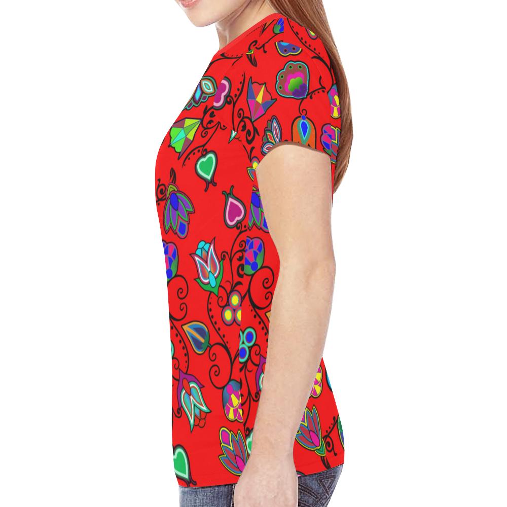 Indigenous Paisley - Dahlia New All Over Print T-shirt for Women (Model T45) New All Over Print T-shirt for Women (T45) e-joyer