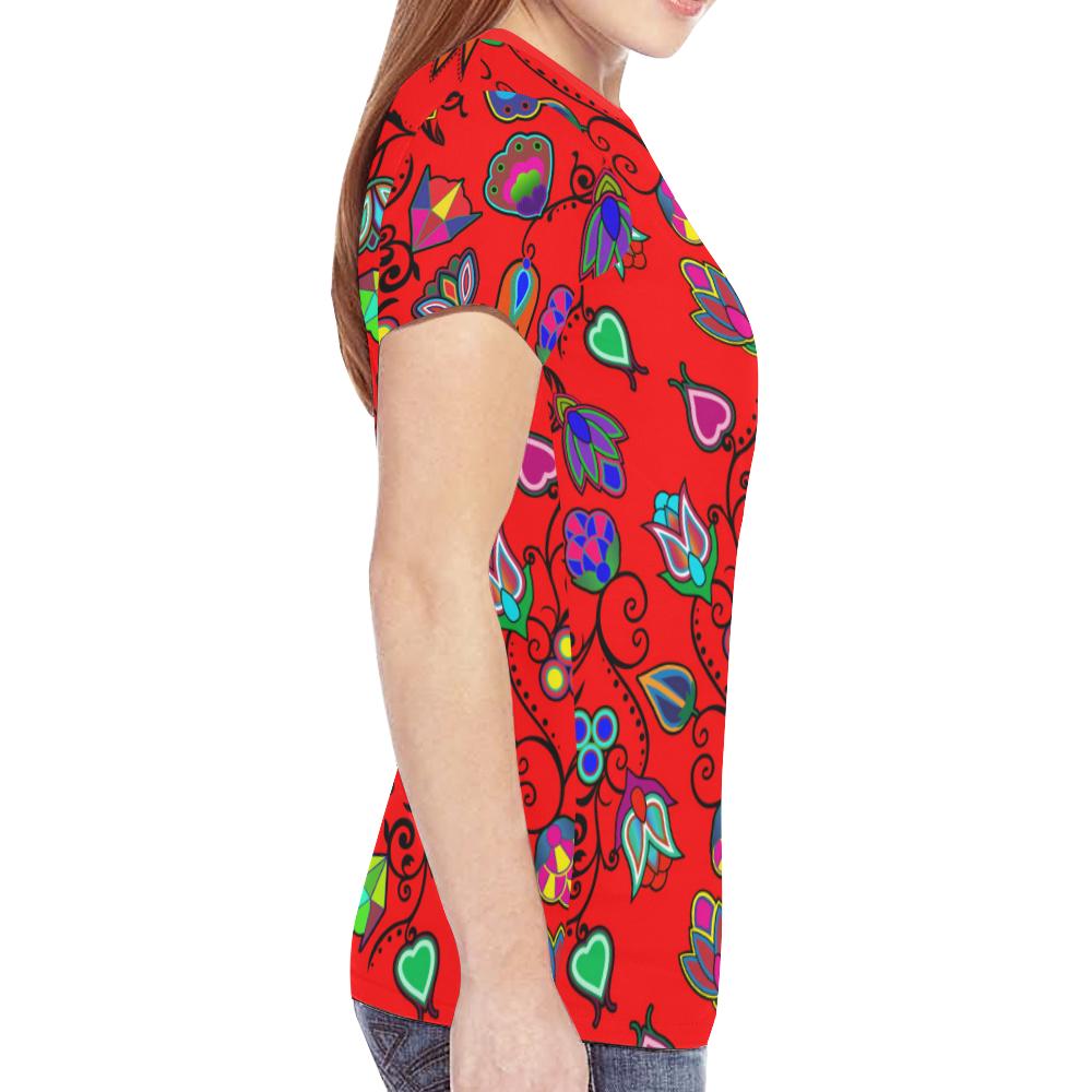 Indigenous Paisley - Dahlia New All Over Print T-shirt for Women (Model T45) New All Over Print T-shirt for Women (T45) e-joyer