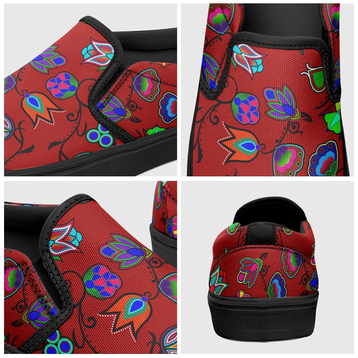 Indigenous Paisley Dahlia Otoyimm Canvas Slip On Shoes 49 Dzine