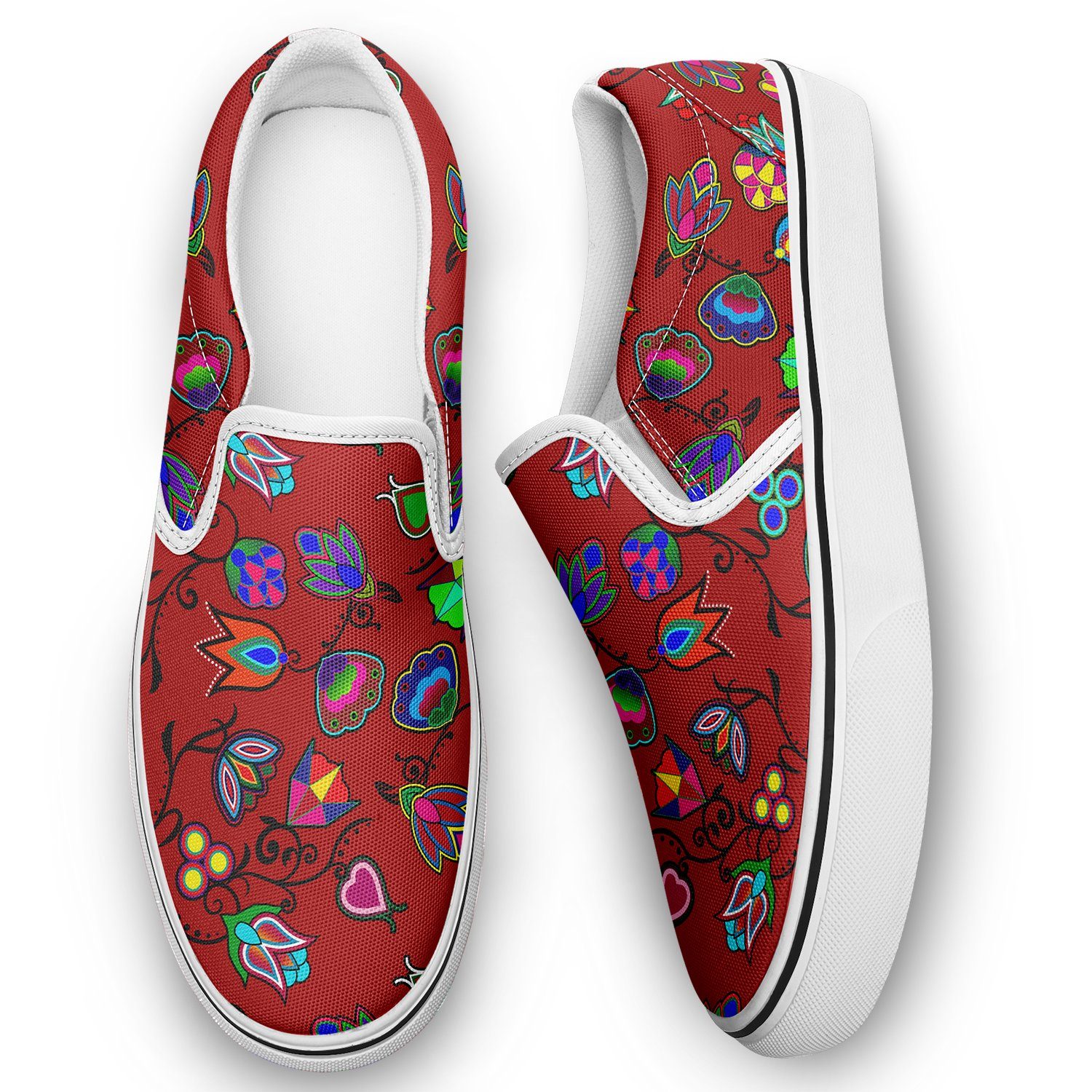 Indigenous Paisley Dahlia Otoyimm Canvas Slip On Shoes 49 Dzine