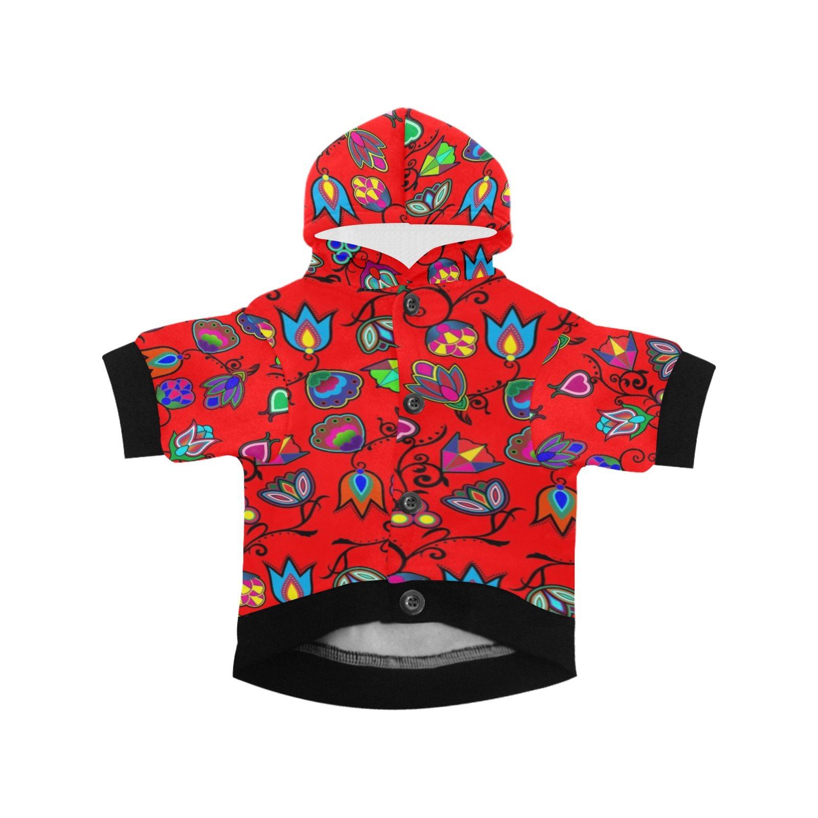 Indigenous Paisley Dahlia Pet Dog Hoodie Pet Dog Hoodie e-joyer