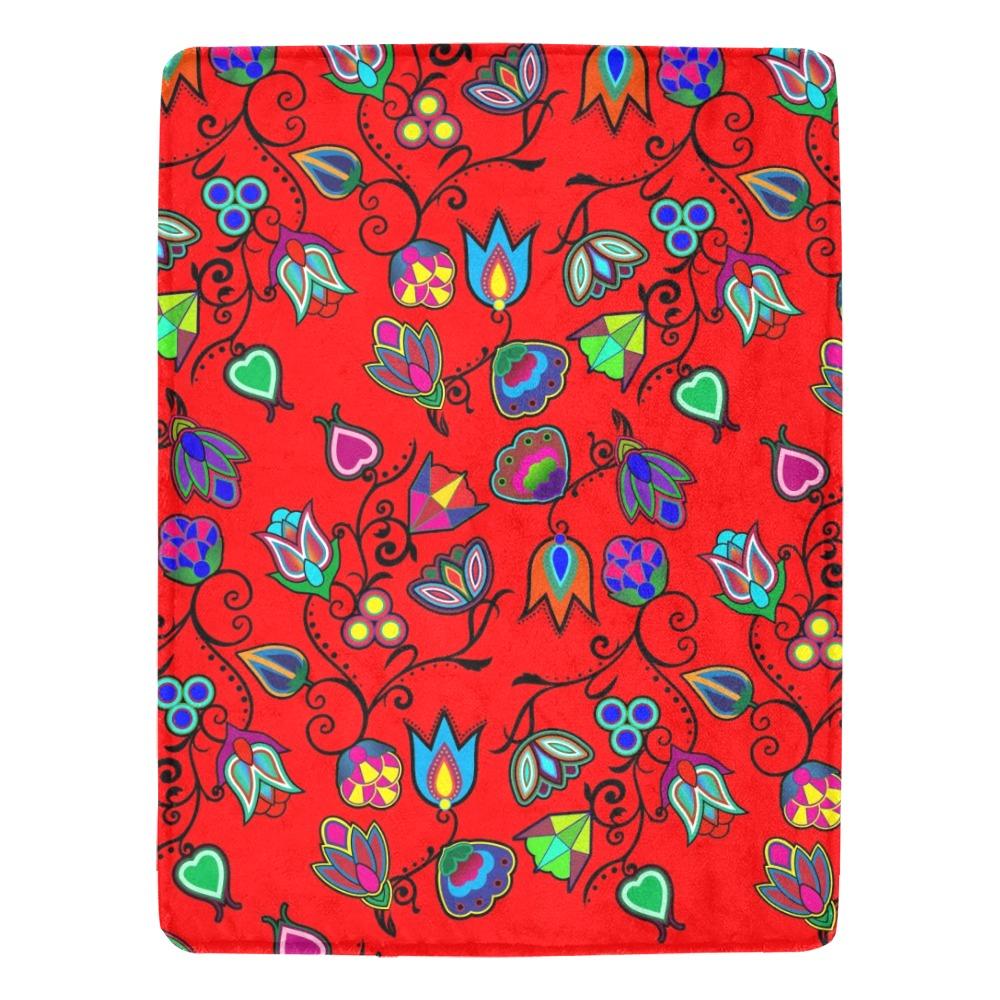 Indigenous Paisley Dahlia Ultra-Soft Micro Fleece Blanket 60"x80" Ultra-Soft Blanket 60''x80'' e-joyer 