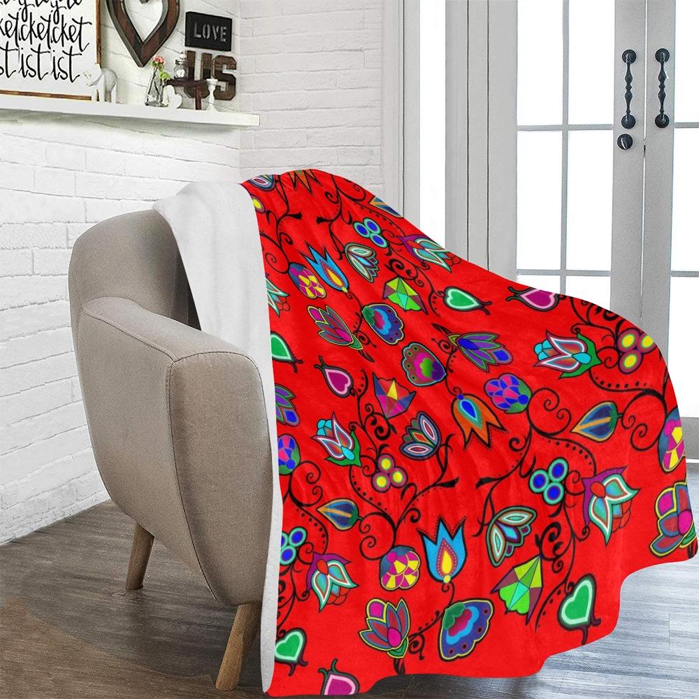 Indigenous Paisley Dahlia Ultra-Soft Micro Fleece Blanket 60"x80" Ultra-Soft Blanket 60''x80'' e-joyer 