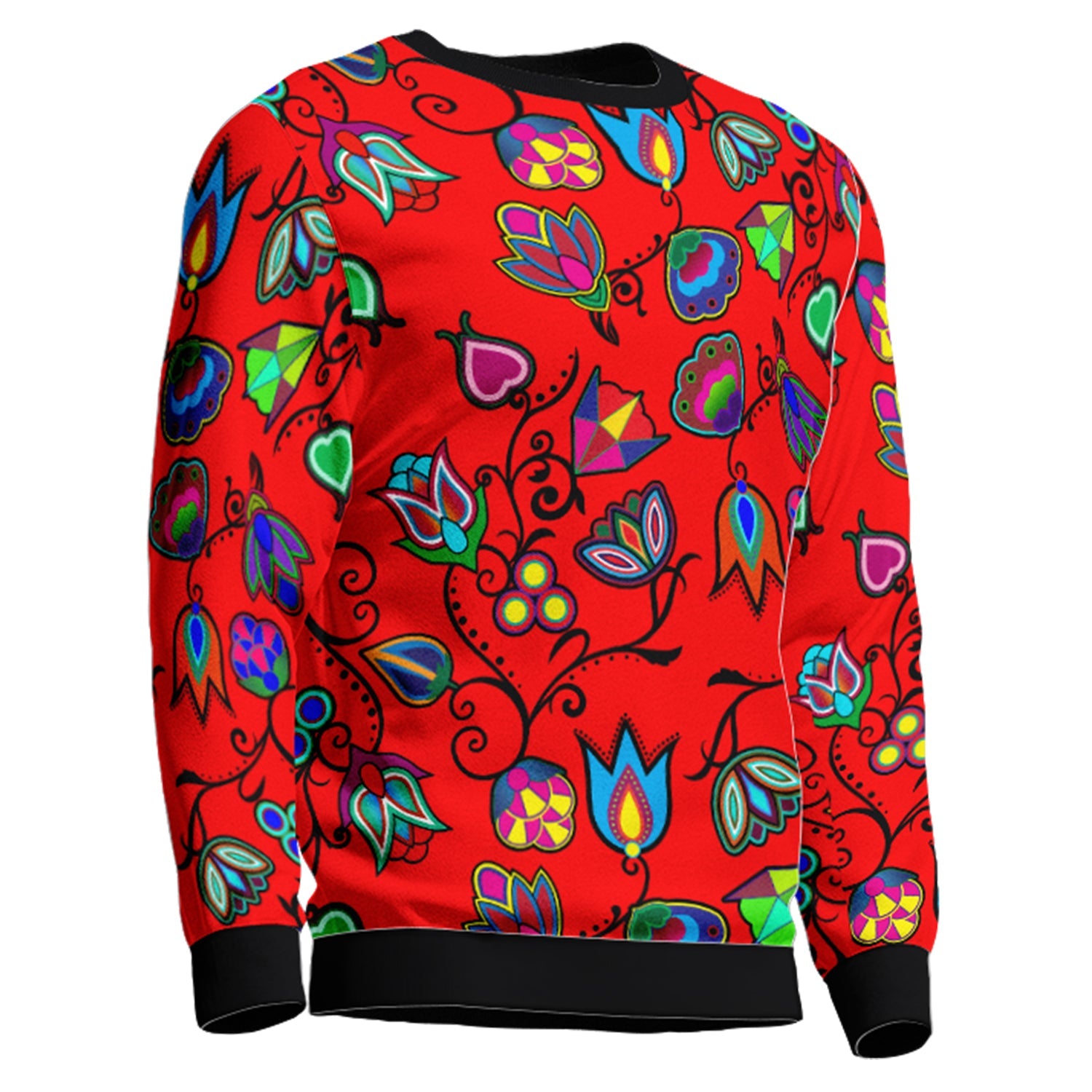 Indigenous Paisley Dahlia Unisex Crewneck Long Sleeve Top Herman