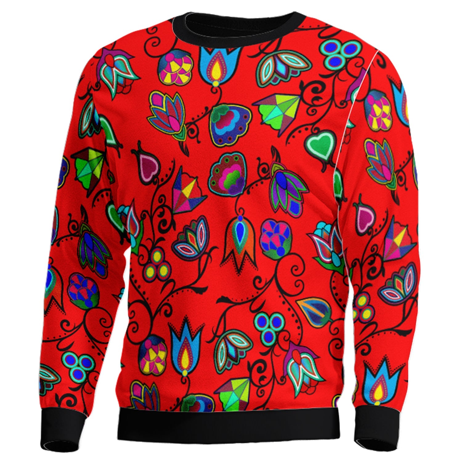 Indigenous Paisley Dahlia Unisex Crewneck Long Sleeve Top Herman