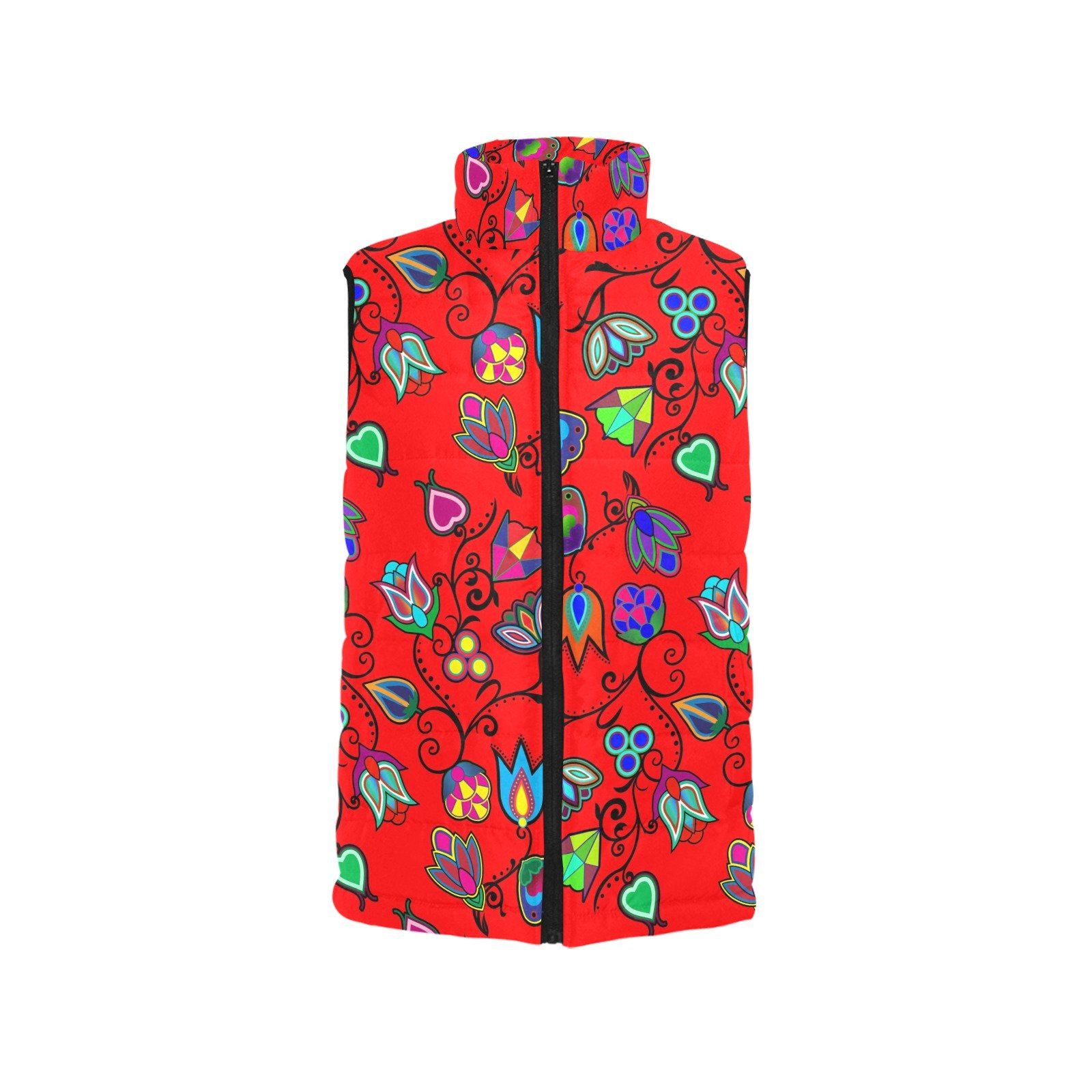 Indigenous Paisley Dahlia Women's Padded Vest Jacket (Model H44) Women's Padded Vest Jacket (H44) e-joyer