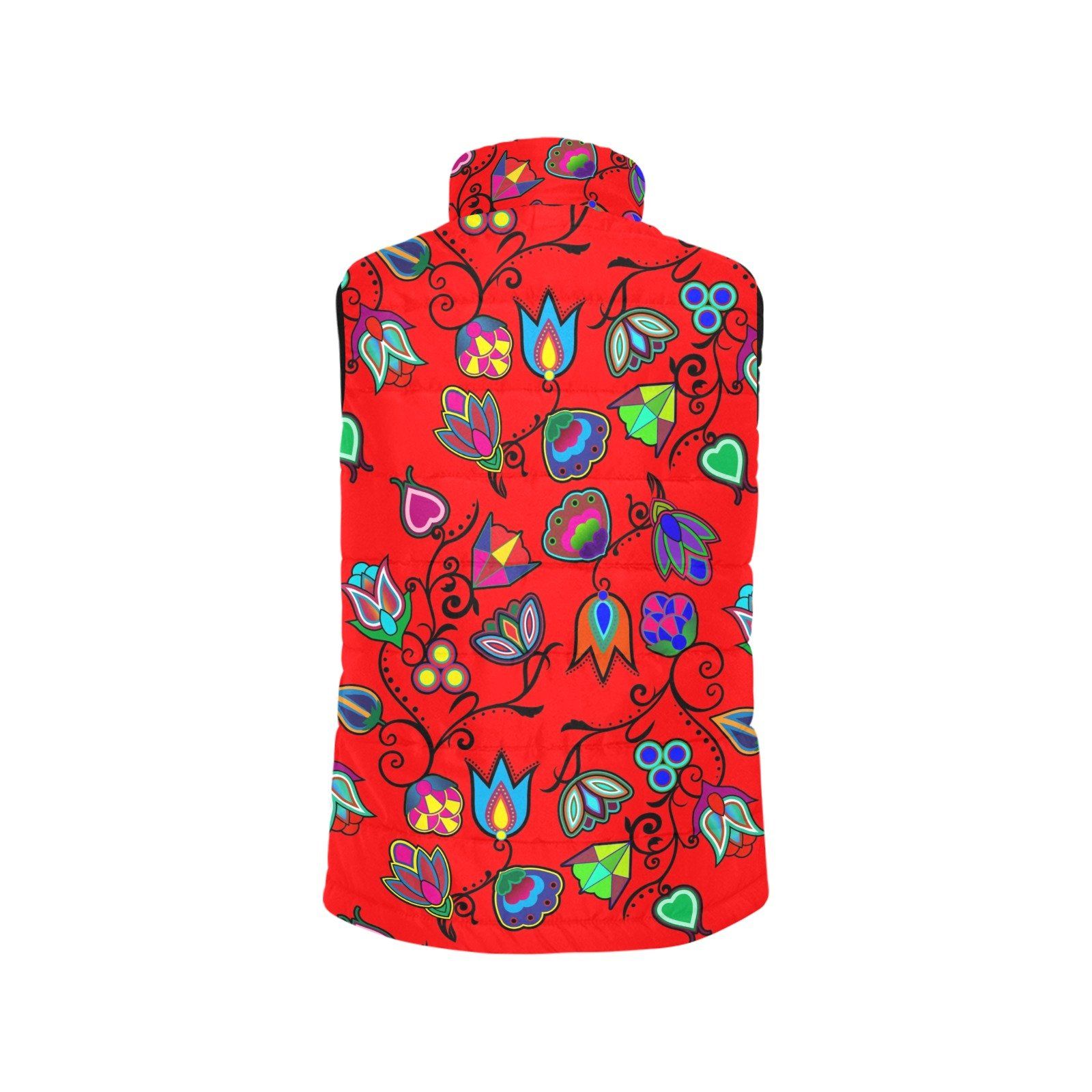 Indigenous Paisley Dahlia Women's Padded Vest Jacket (Model H44) Women's Padded Vest Jacket (H44) e-joyer