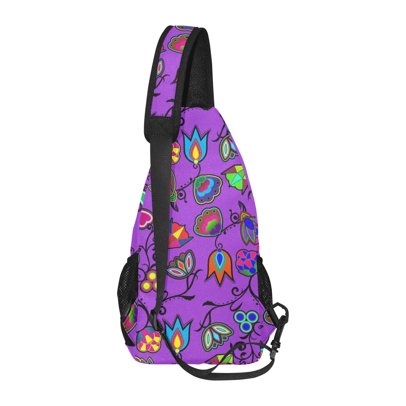 Indigenous Paisley Dark Orchid All Over Print Chest Bag (Model 1719) All Over Print Chest Bag (1719) e-joyer