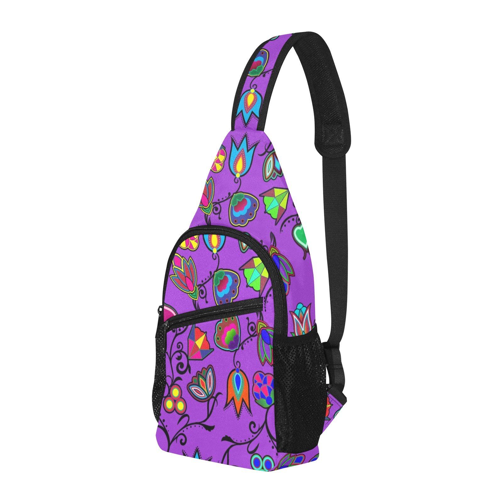 Indigenous Paisley Dark Orchid All Over Print Chest Bag (Model 1719) All Over Print Chest Bag (1719) e-joyer