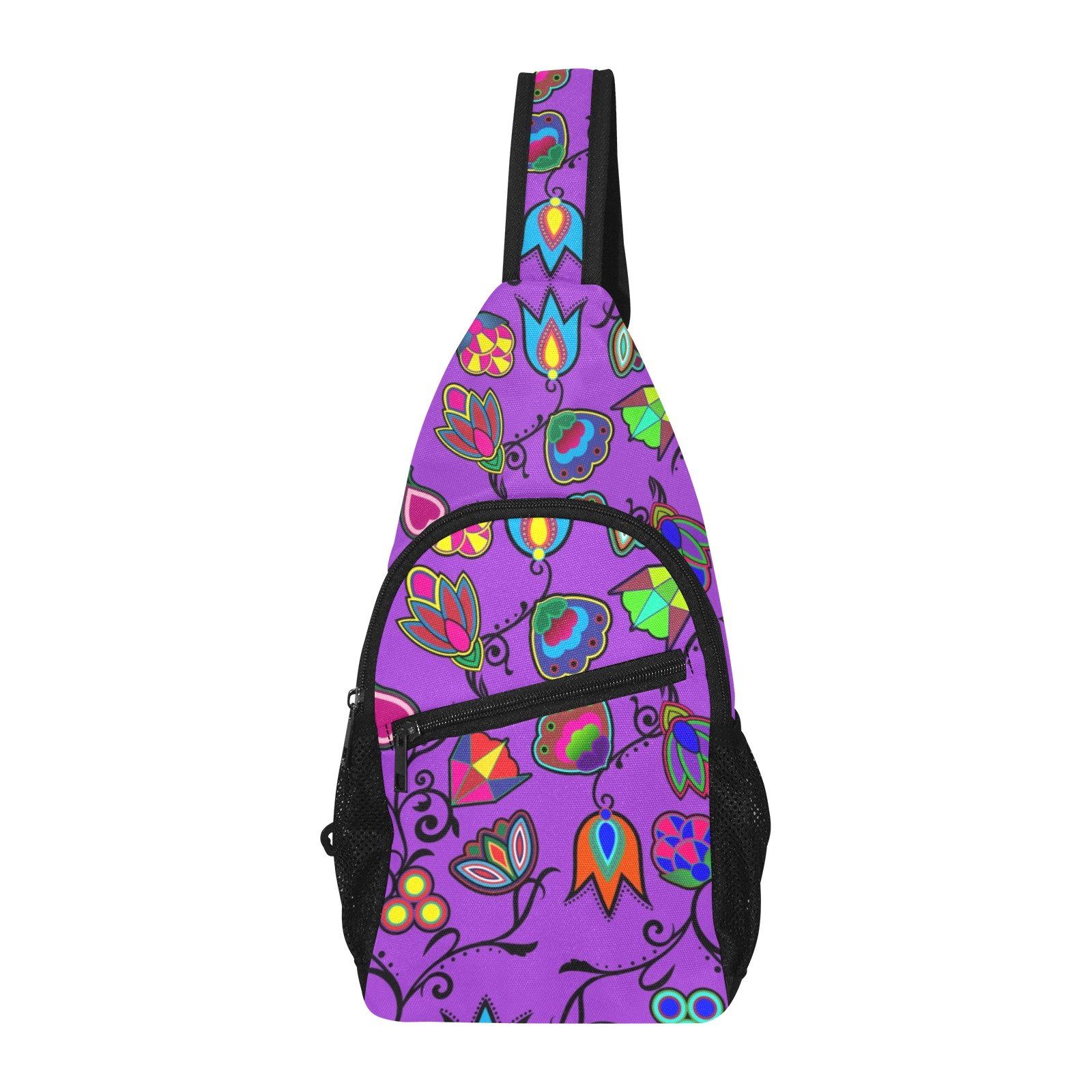 Indigenous Paisley Dark Orchid All Over Print Chest Bag (Model 1719) All Over Print Chest Bag (1719) e-joyer