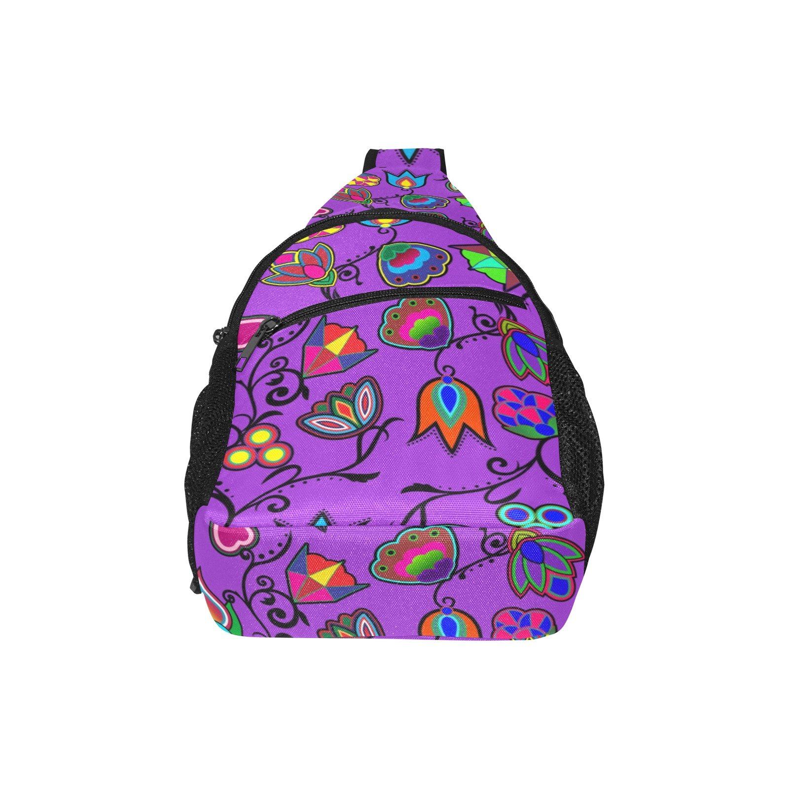 Indigenous Paisley Dark Orchid All Over Print Chest Bag (Model 1719) All Over Print Chest Bag (1719) e-joyer