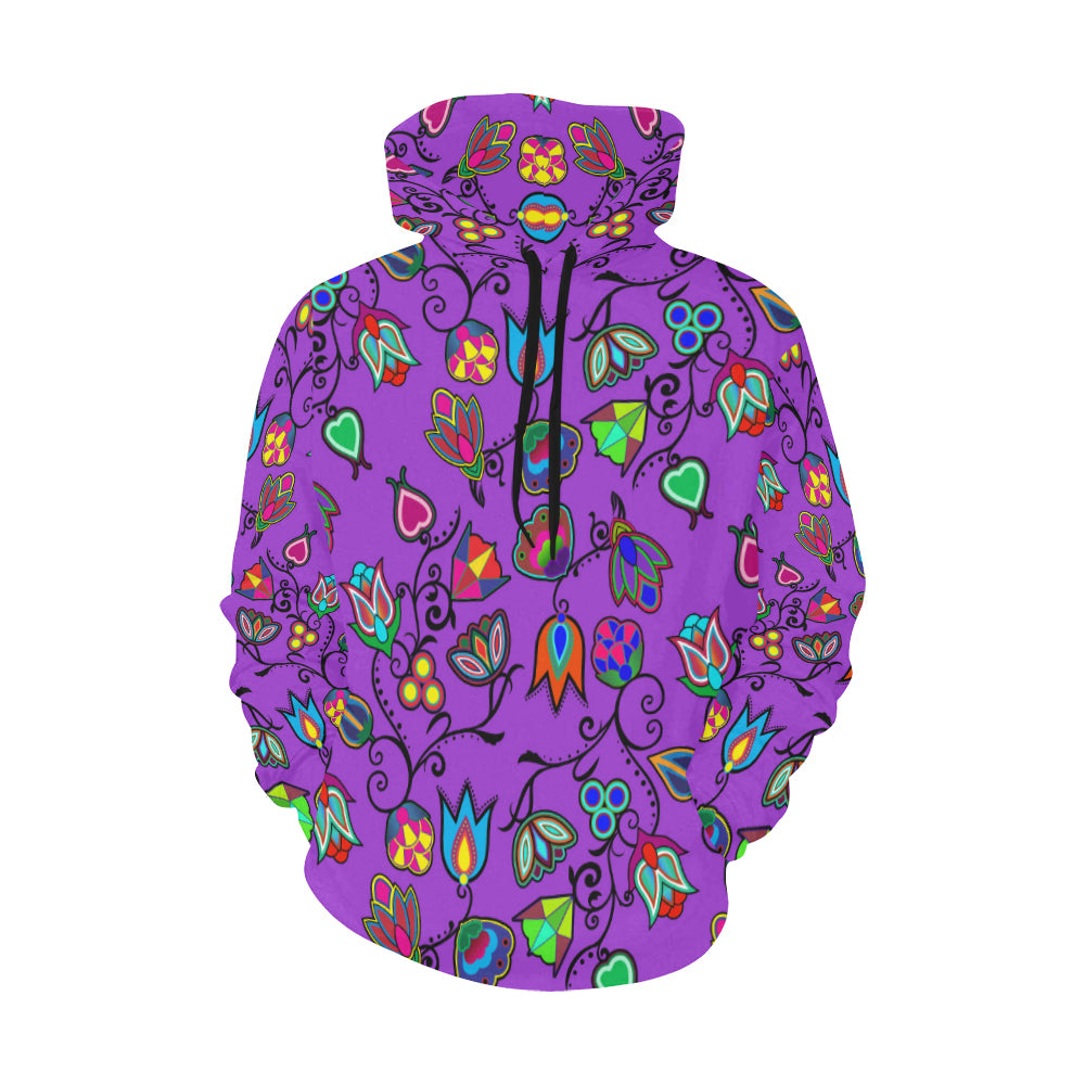 Indigenous Paisley - Dark Orchid All Over Print Hoodie for Women (USA Size) (Model H13) Hoodie e-joyer