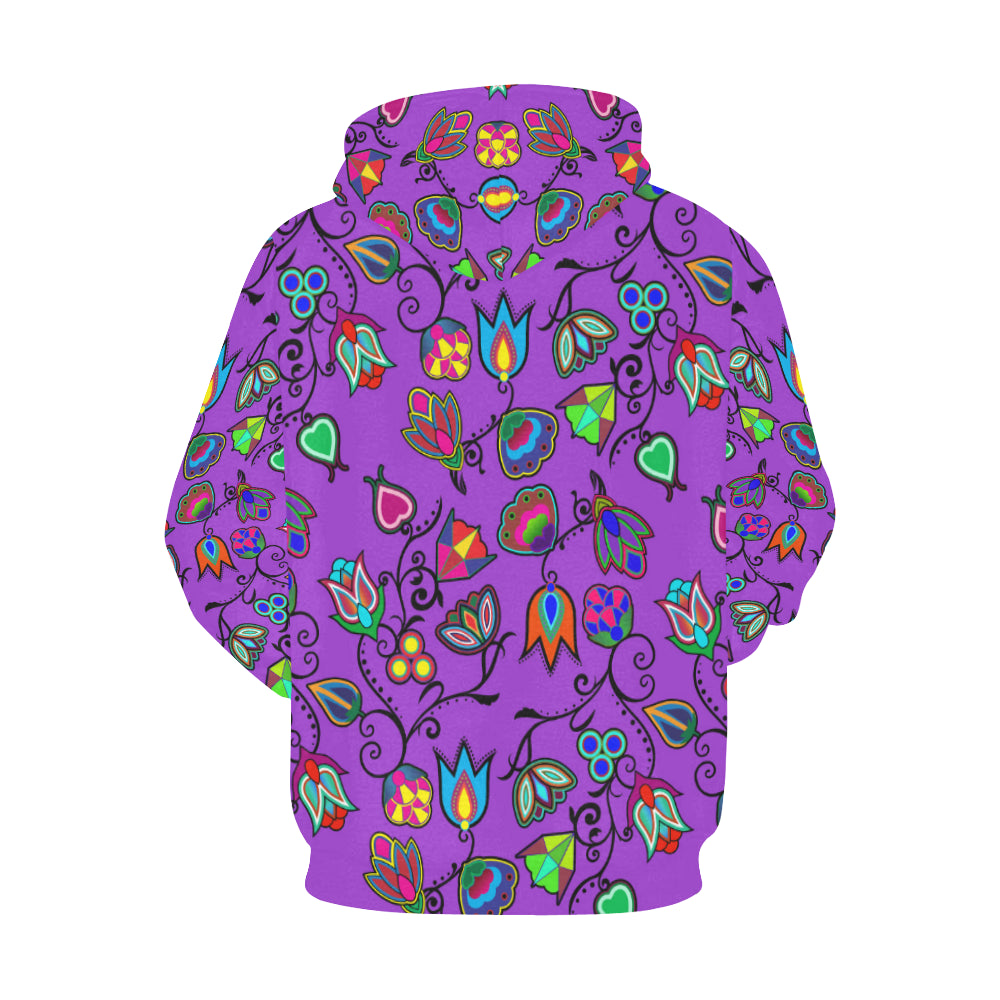 Indigenous Paisley - Dark Orchid All Over Print Hoodie for Women (USA Size) (Model H13) Hoodie e-joyer