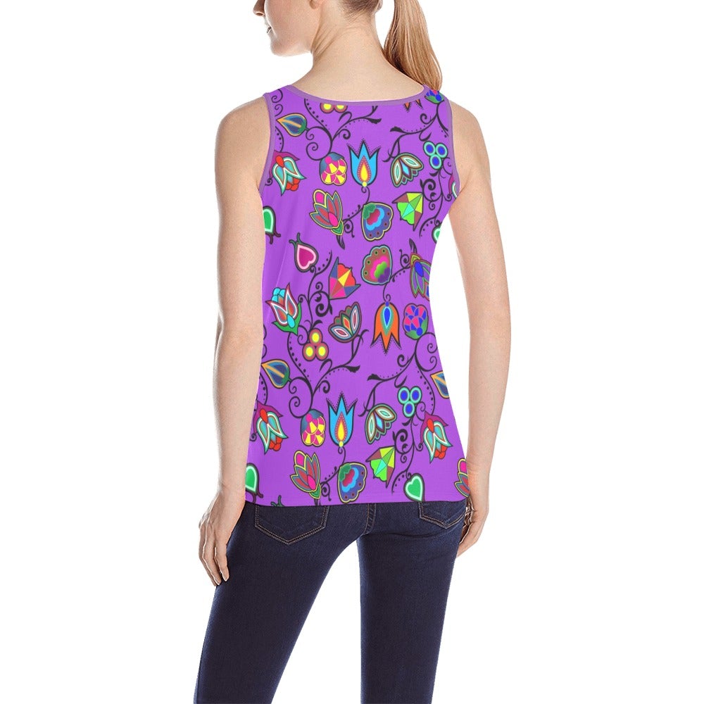 Indigenous Paisley Dark Orchid All Over Print Tank Top for Women (Model T43) All Over Print Tank Top for Women (T43) e-joyer