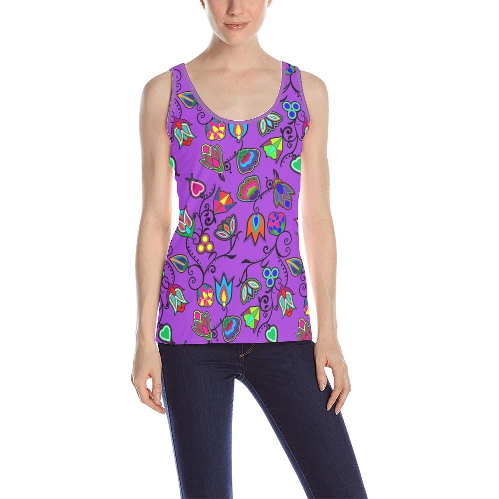 Indigenous Paisley Dark Orchid All Over Print Tank Top for Women (Model T43) All Over Print Tank Top for Women (T43) e-joyer