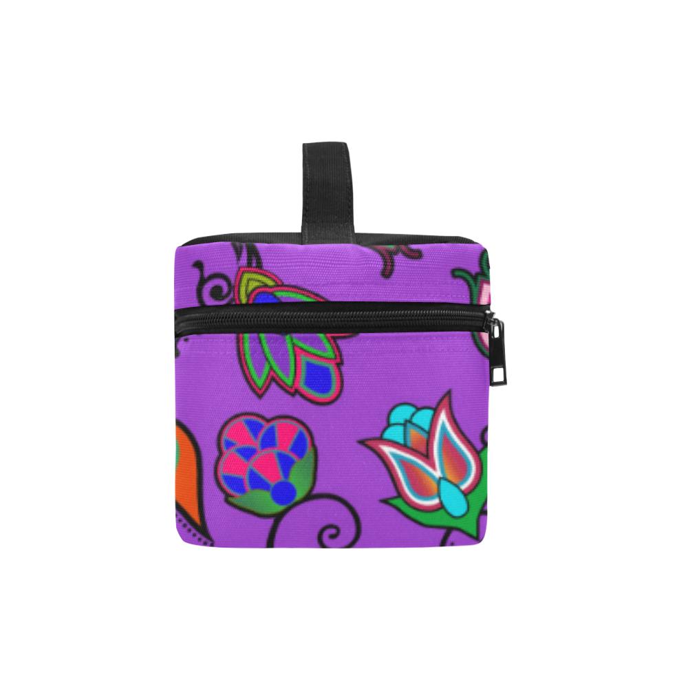 Indigenous Paisley Dark Orchid Cosmetic Bag/Large (Model 1658) Cosmetic Bag e-joyer