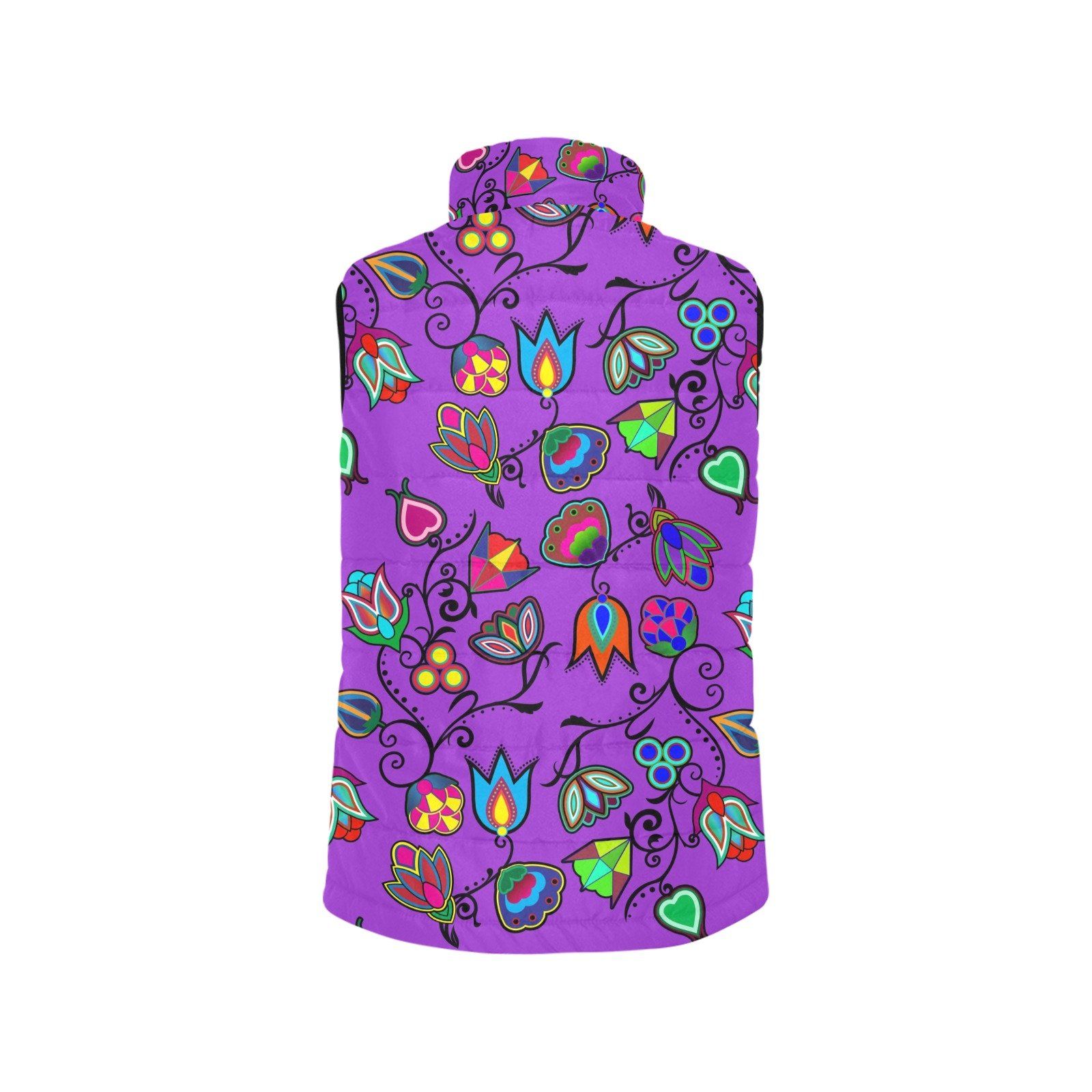 Indigenous Paisley Dark Orchid Men's Padded Vest Jacket (Model H44) Men's Padded Vest Jacket (H44) e-joyer