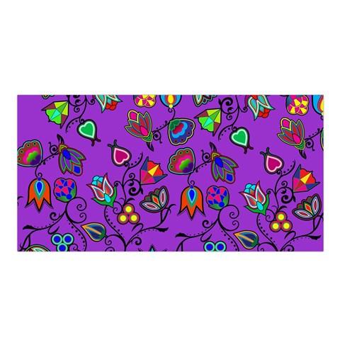Indigenous Paisley Dark Orchid Satin Shawl Scarf 49 Dzine