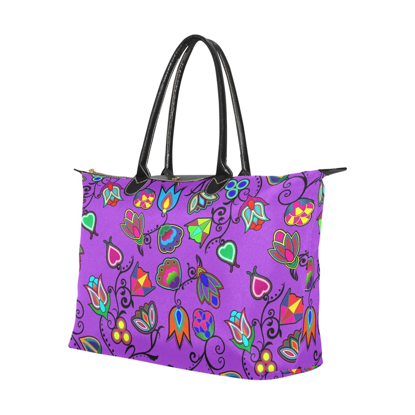 Indigenous Paisley Dark Orchid Single-Shoulder Lady Handbag (Model 1714) bag e-joyer