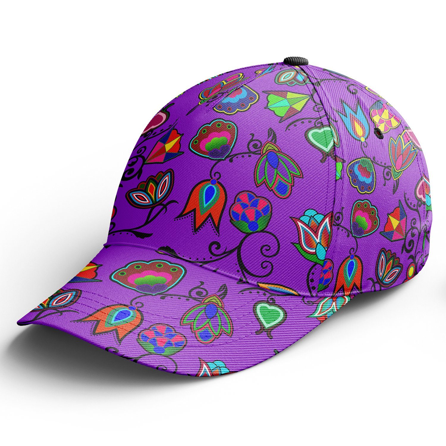 Indigenous Paisley Dark Orchid Snapback Hat hat Herman