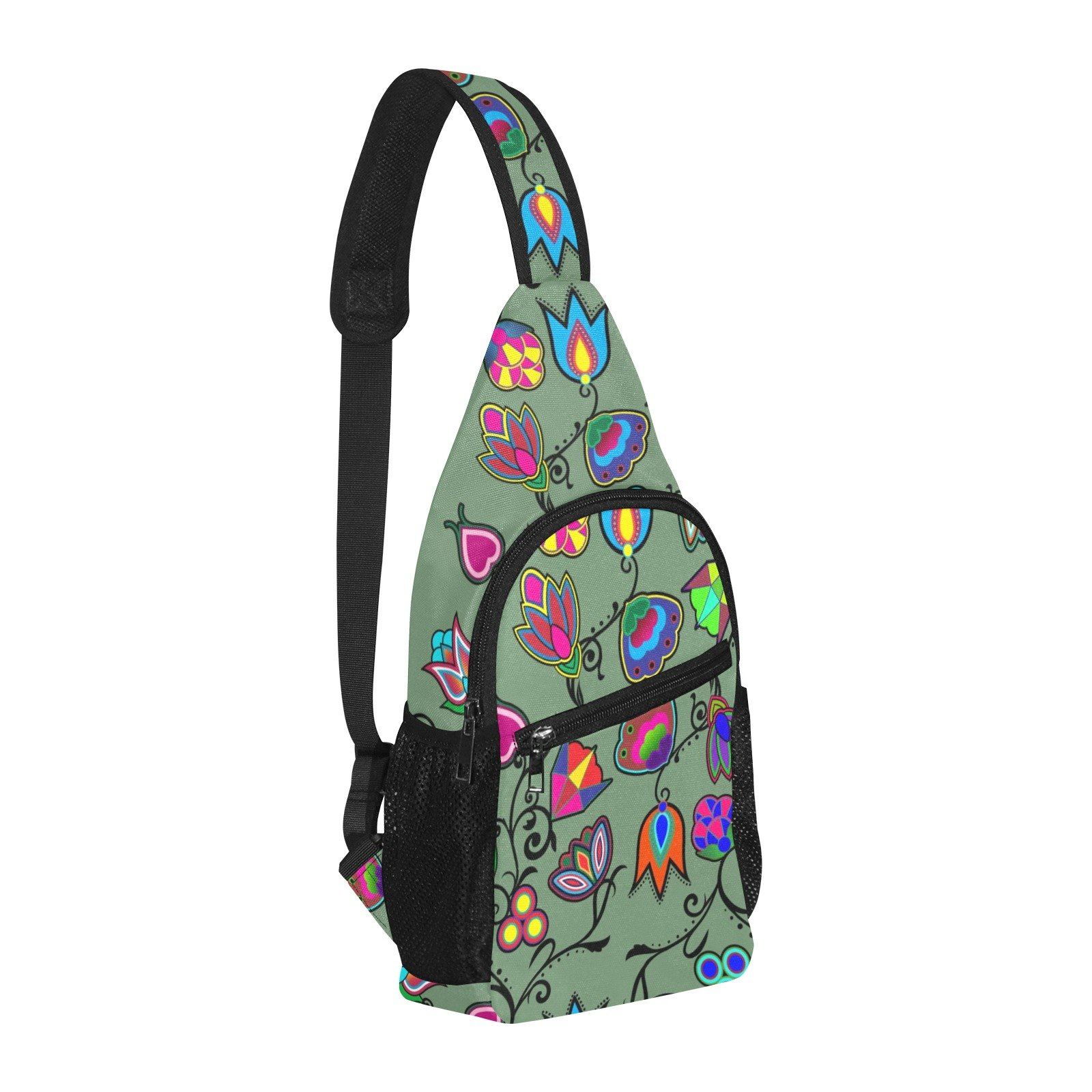 Indigenous Paisley Dark Sea All Over Print Chest Bag (Model 1719) All Over Print Chest Bag (1719) e-joyer