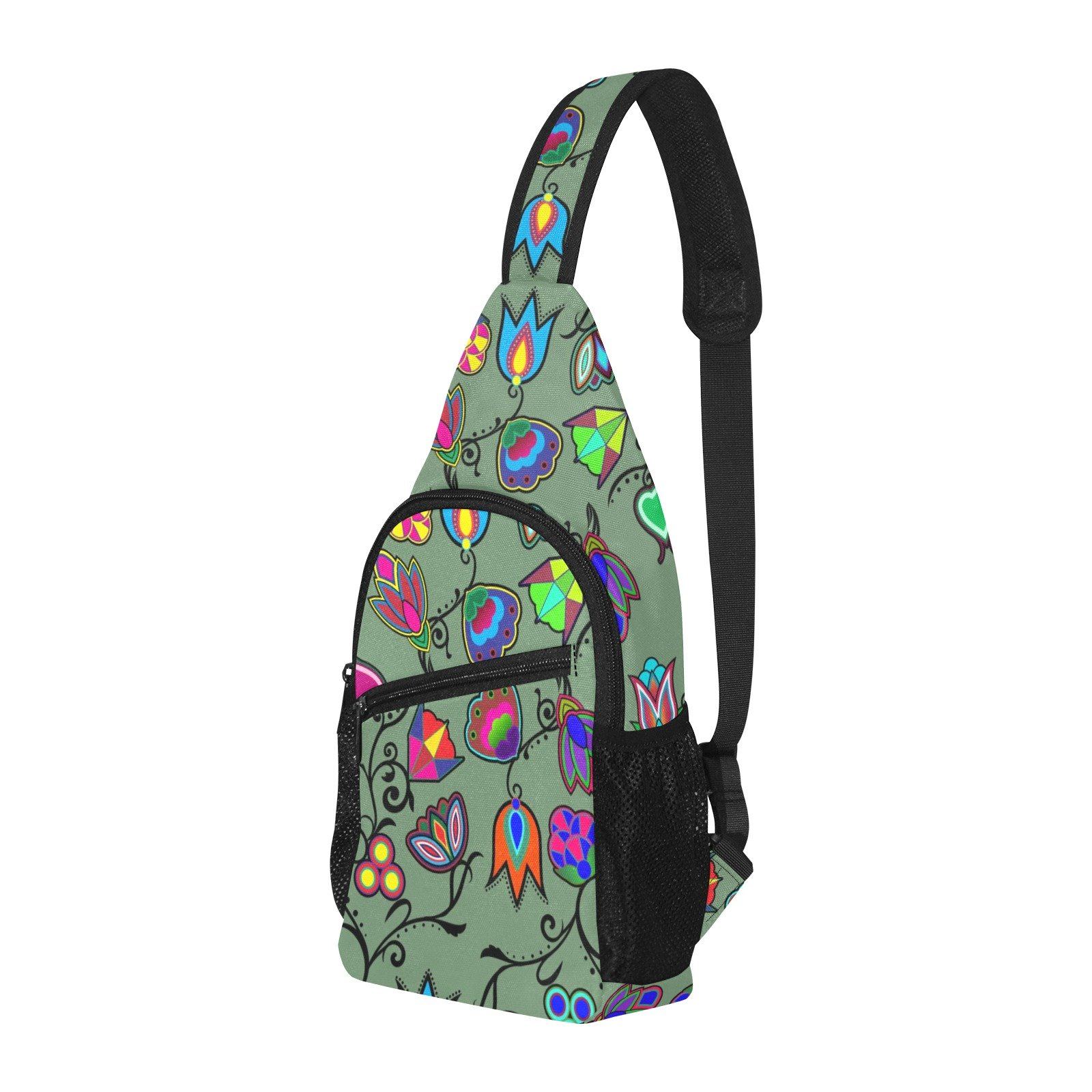 Indigenous Paisley Dark Sea All Over Print Chest Bag (Model 1719) All Over Print Chest Bag (1719) e-joyer