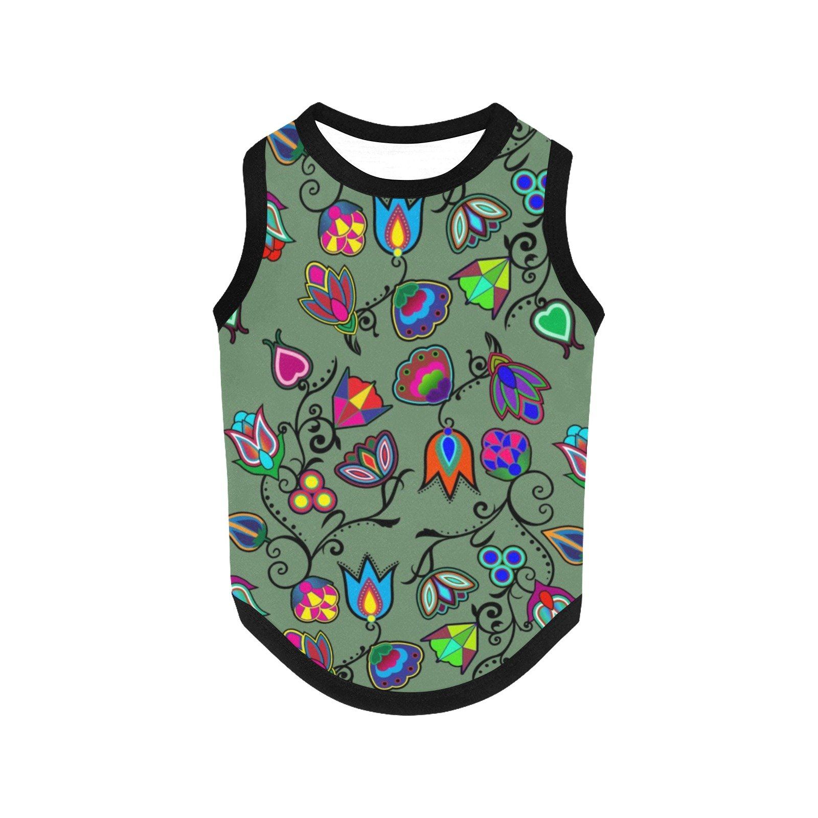 Indigenous Paisley Dark Sea All Over Print Pet Tank Top Pet Tank Top e-joyer