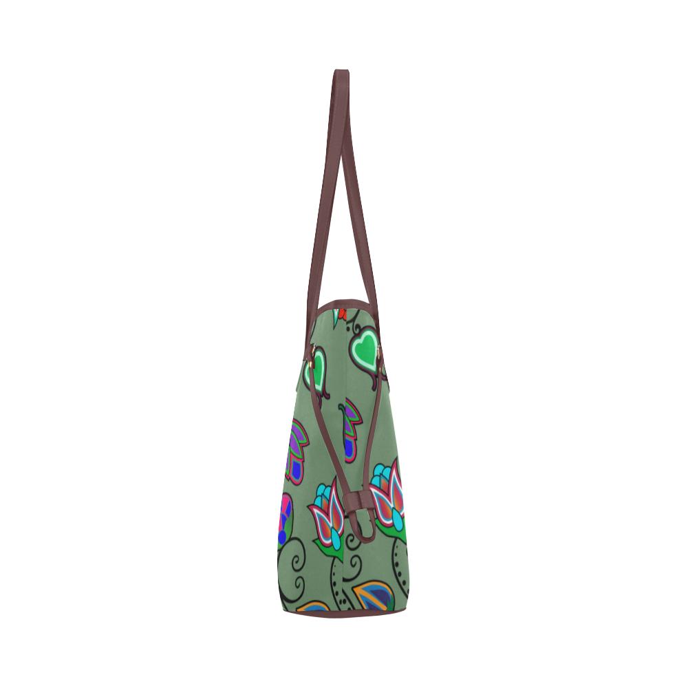 Indigenous Paisley - Dark Sea Clover Canvas Tote Bag (Model 1661) Clover Canvas Tote Bag (1661) e-joyer