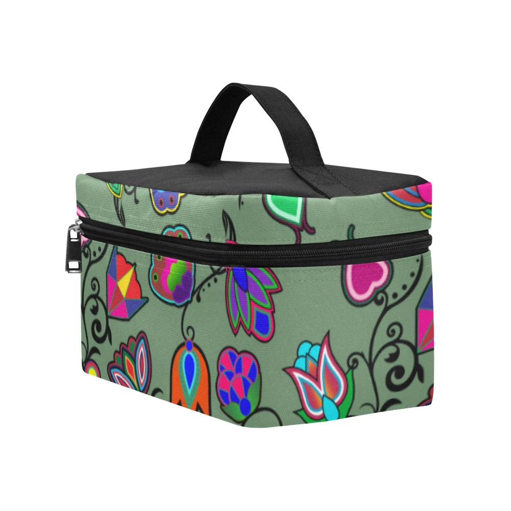 Indigenous Paisley Dark Sea Cosmetic Bag/Large (Model 1658) Cosmetic Bag e-joyer