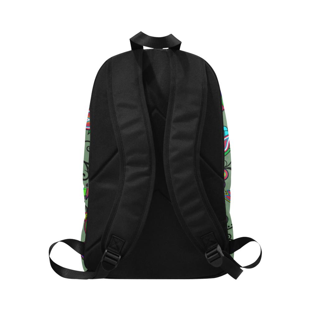 Indigenous Paisley Dark Sea Fabric Backpack for Adult (Model 1659) Casual Backpack for Adult (1659) e-joyer
