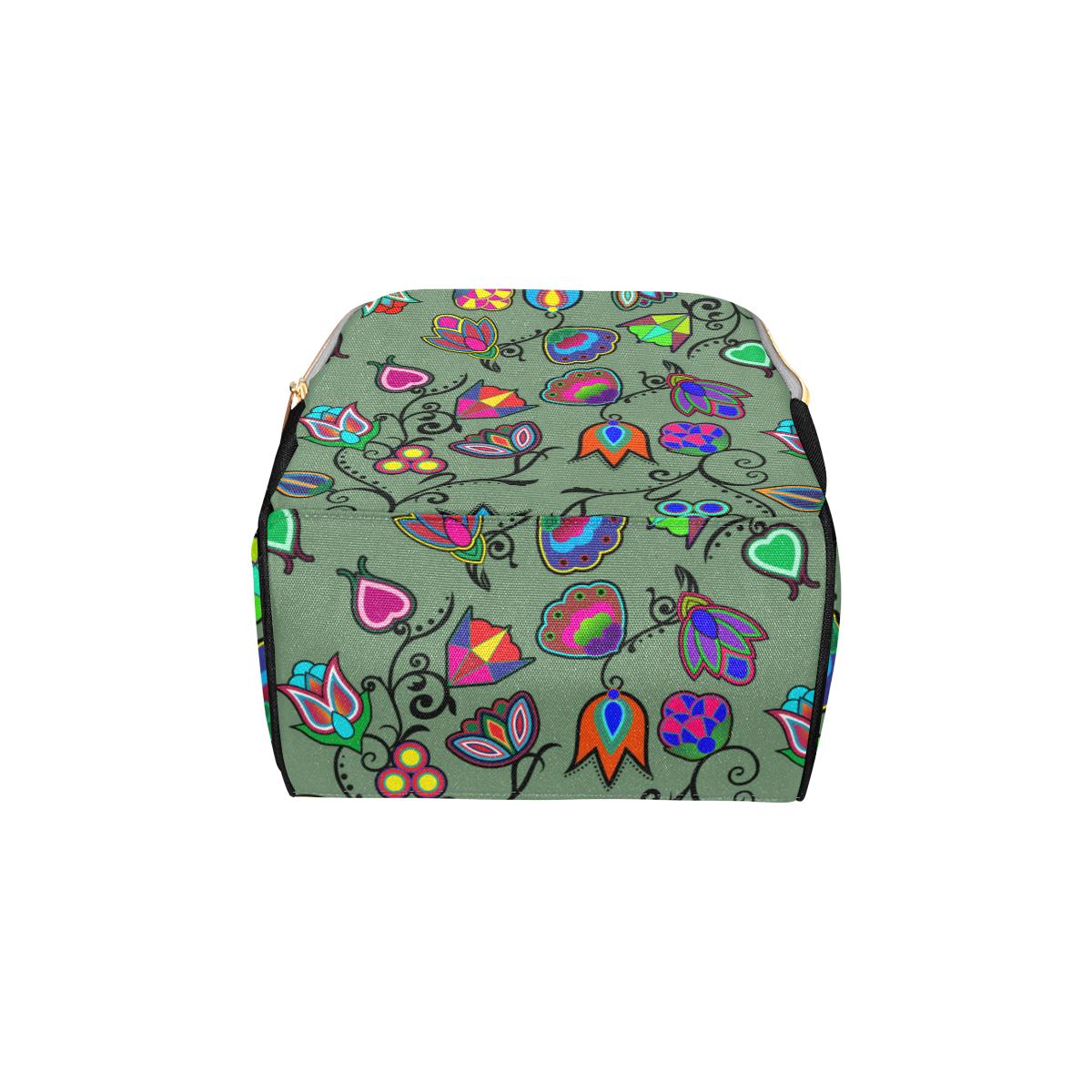 Indigenous Paisley - Dark Sea Multi-Function Diaper Backpack (Model 1688) Diaper Backpack (1688) e-joyer